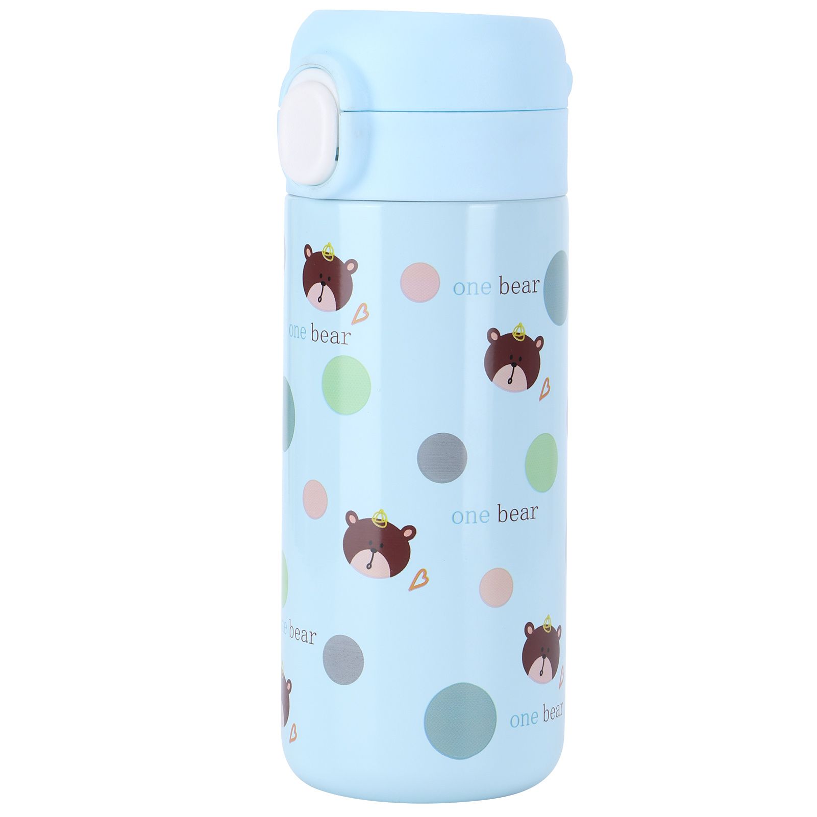 Cartoon Animal Water Cup 304 Stainless Steel Originality Bounce Button Mug for