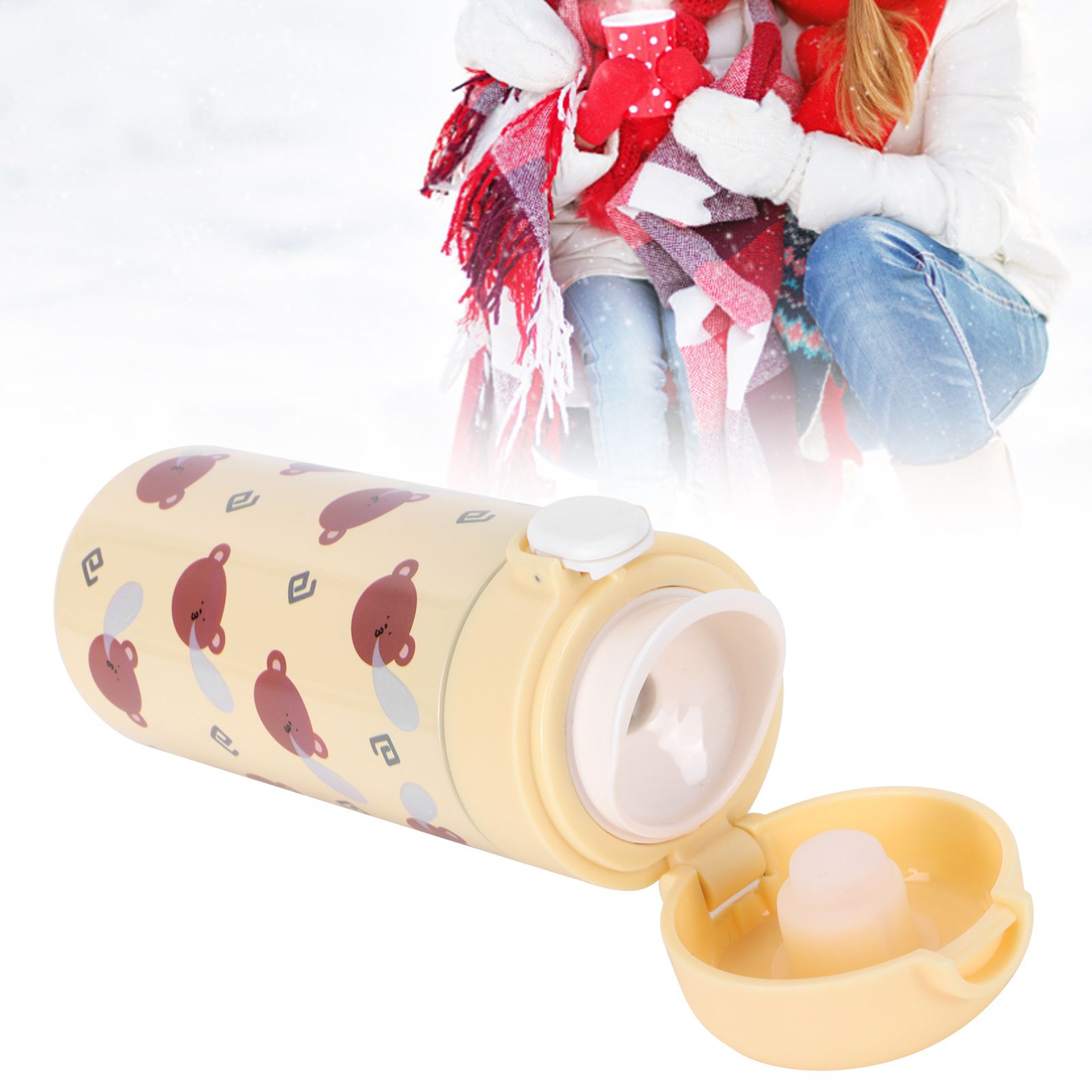 Cartoon Animal Water Cup 304 Stainless Steel Originality Bounce Button Mug for view 12