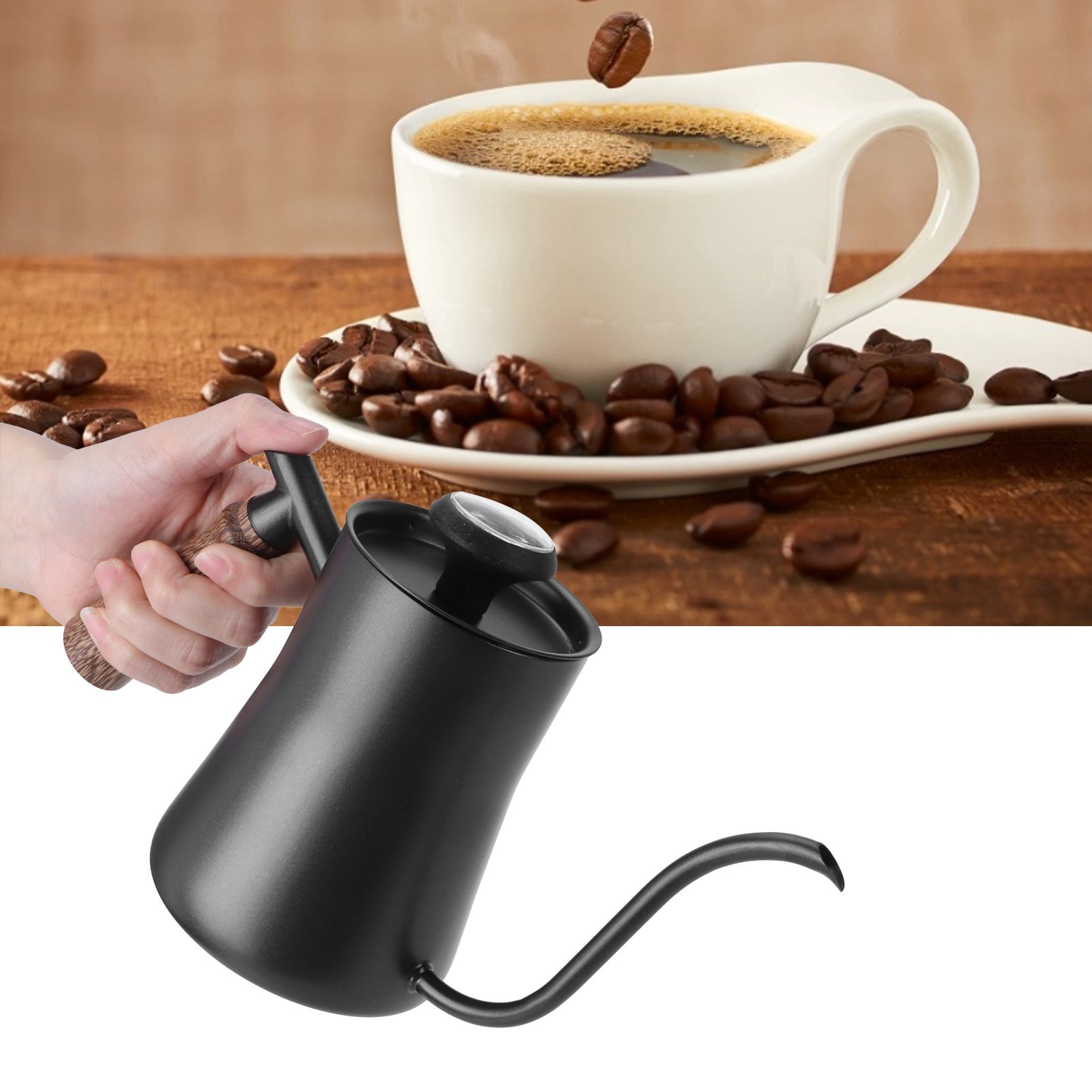 650ml Hanging Ear Hand Coffee Pot Stainless Steel Drip Type Coffeeware Tool view 12