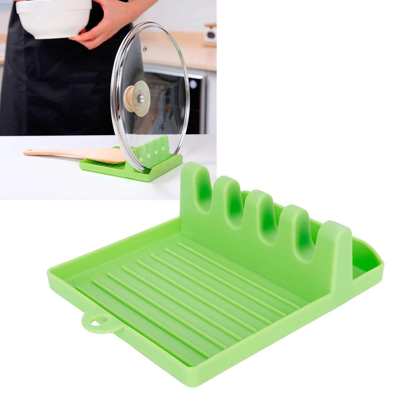 Multifunctional Pot Lid Stand Organizer Scoop Spatula Storage Rack for Kitchen view 11