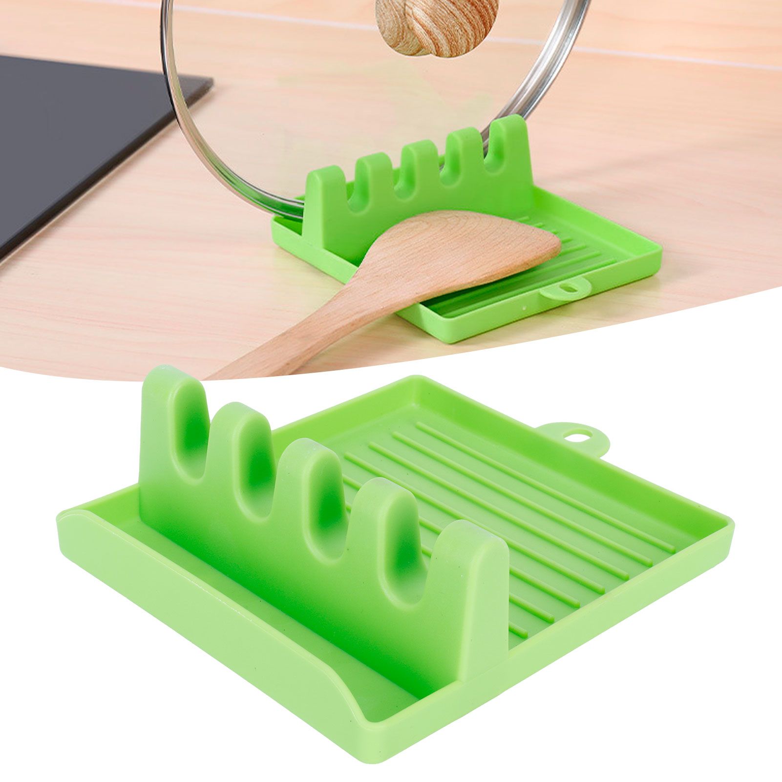 Multifunctional Pot Lid Stand Organizer Scoop Spatula Storage Rack for Kitchen view 12