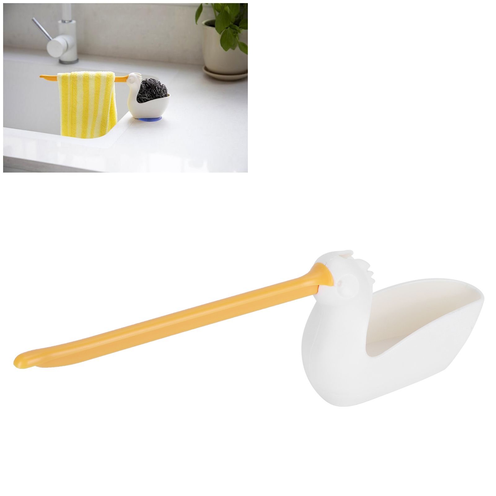 Dish Cloth Sponge Holder Multifunction Towel Rack Rag Hanger with Suction Cup view 11