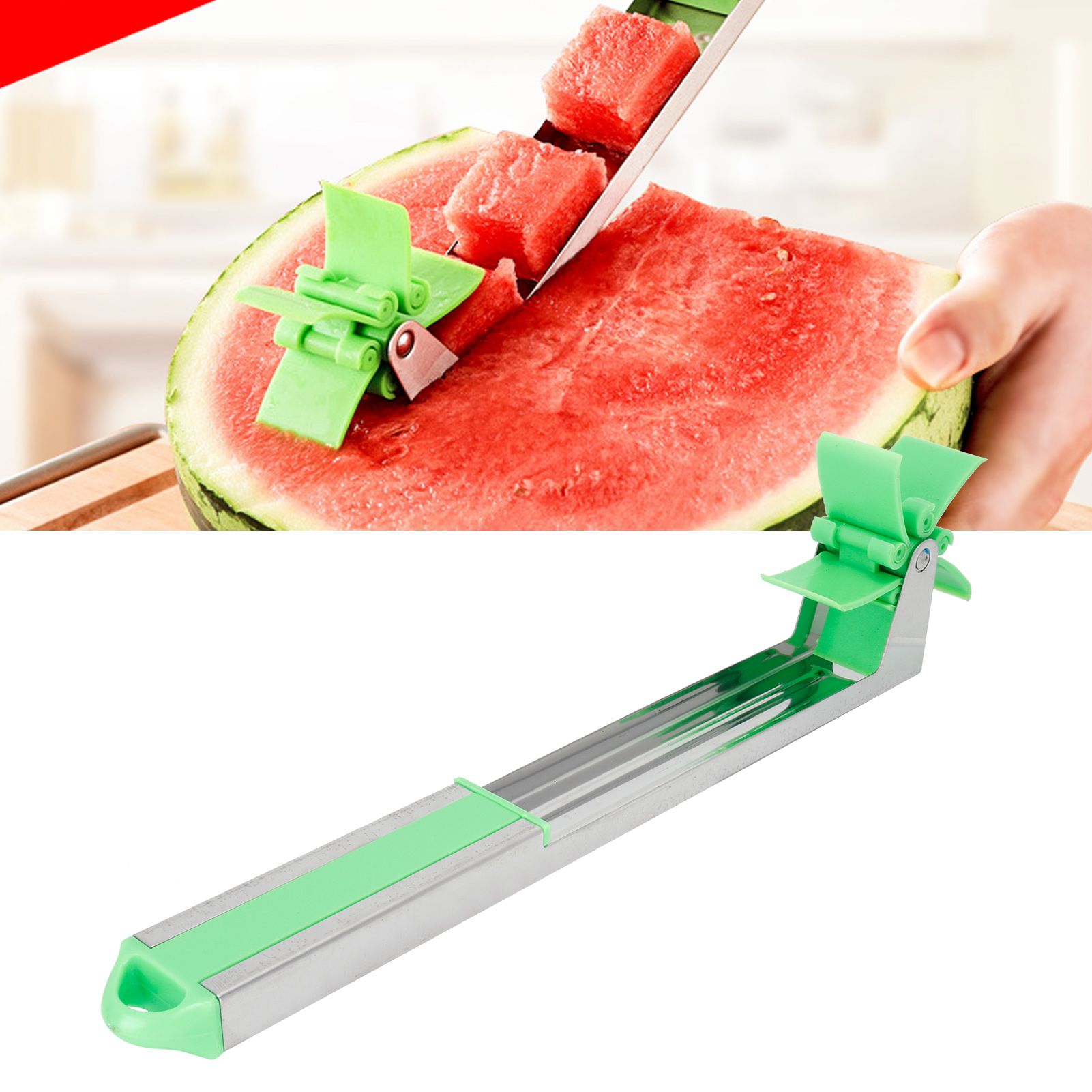 Watermelon Cutter Stainless Steel Fruit Cutter Cutting Knife Kitchen Gadgets view 12