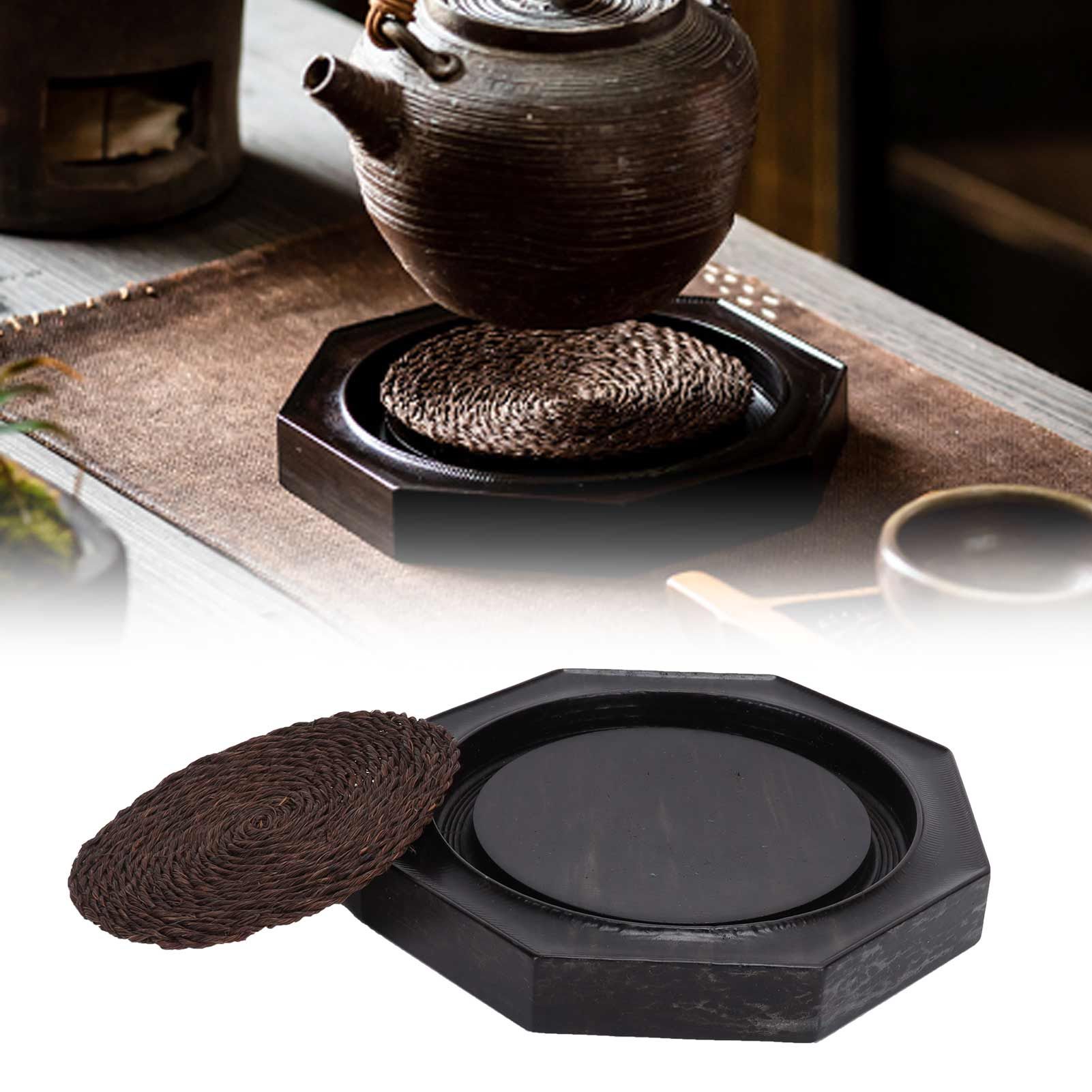 Bamboo Tea Tray Teapot Mat Serving Tray Coaster Kitchen Tea Ceremony view 11