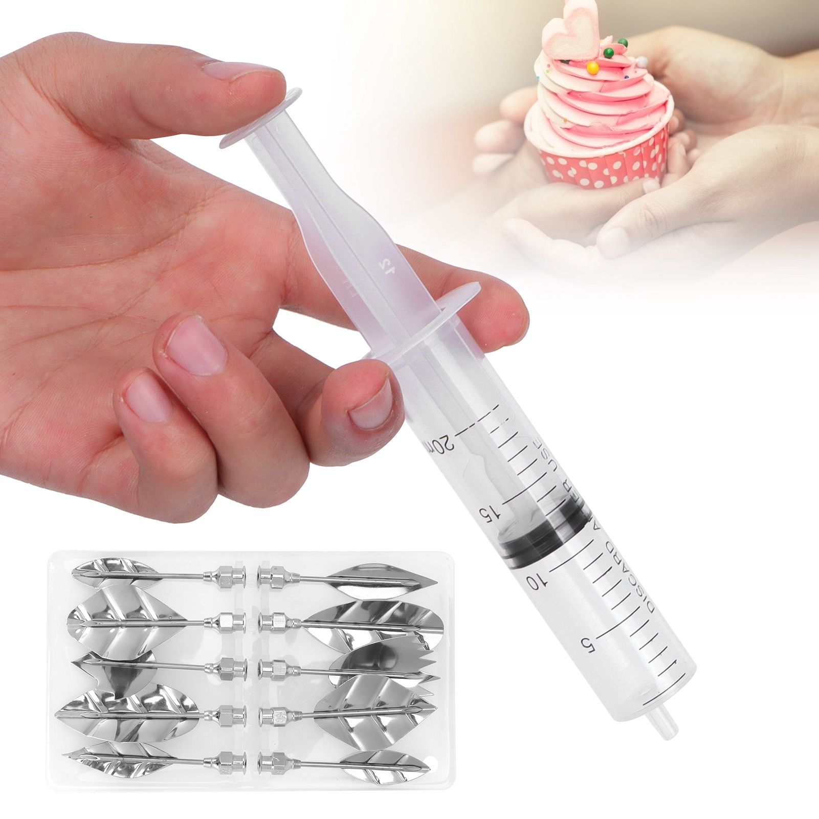 Cake Decorating Icing Piping Syringe Nozzles Set Flower Art Tools for Pudding view 11