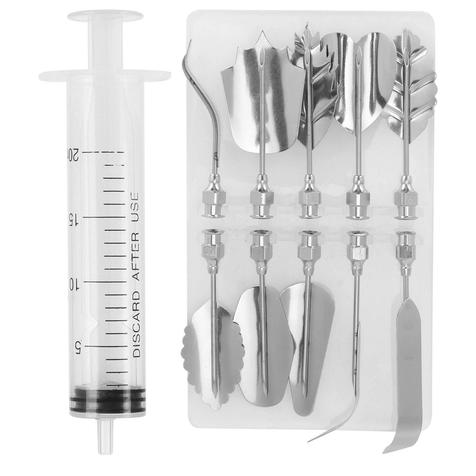 Cake Syringe Nozzles Mold Pudding Cake Decorating Icing Piping Cream Syringe