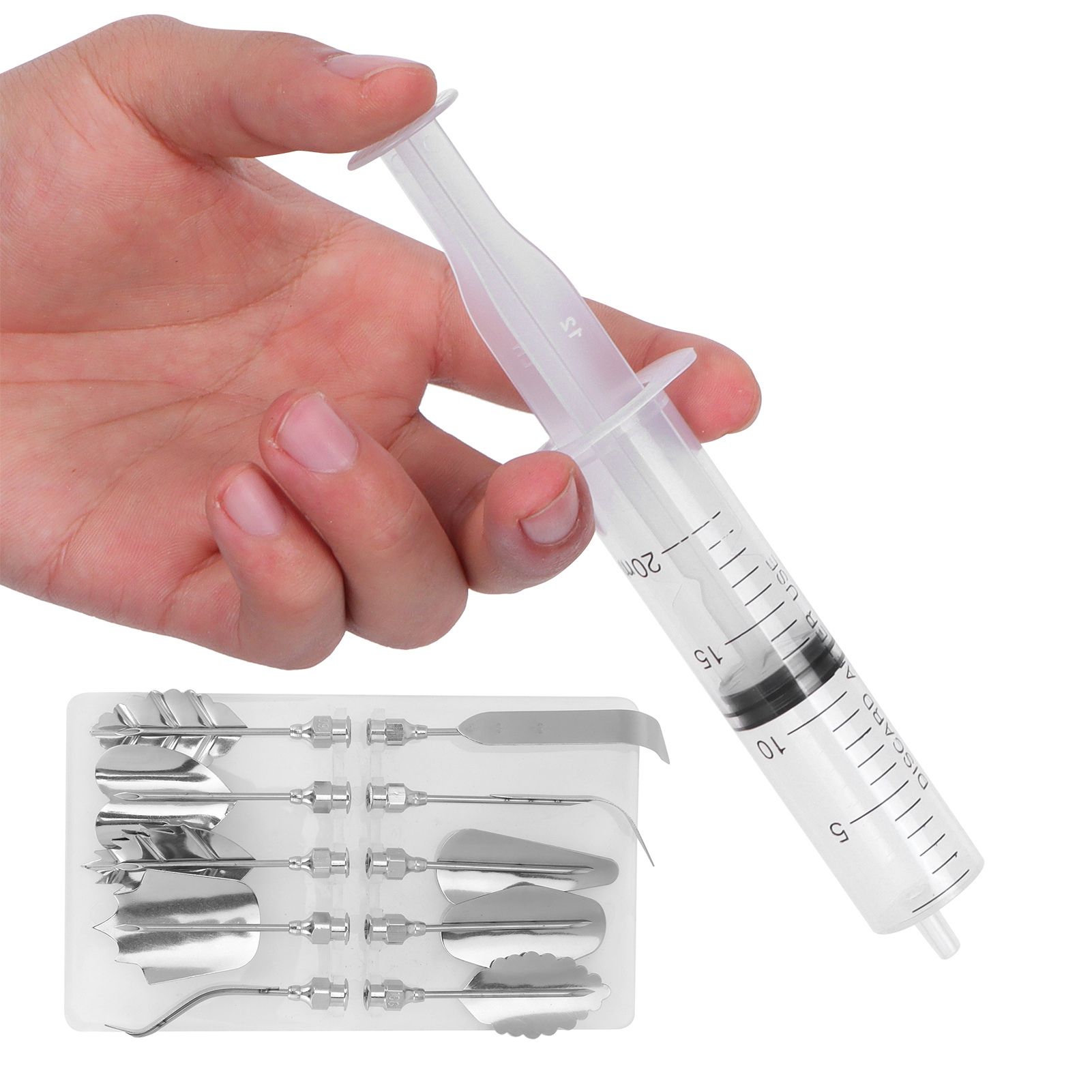 Cake Syringe Nozzles Mold Pudding Cake Decorating Icing Piping Cream Syringe view 7