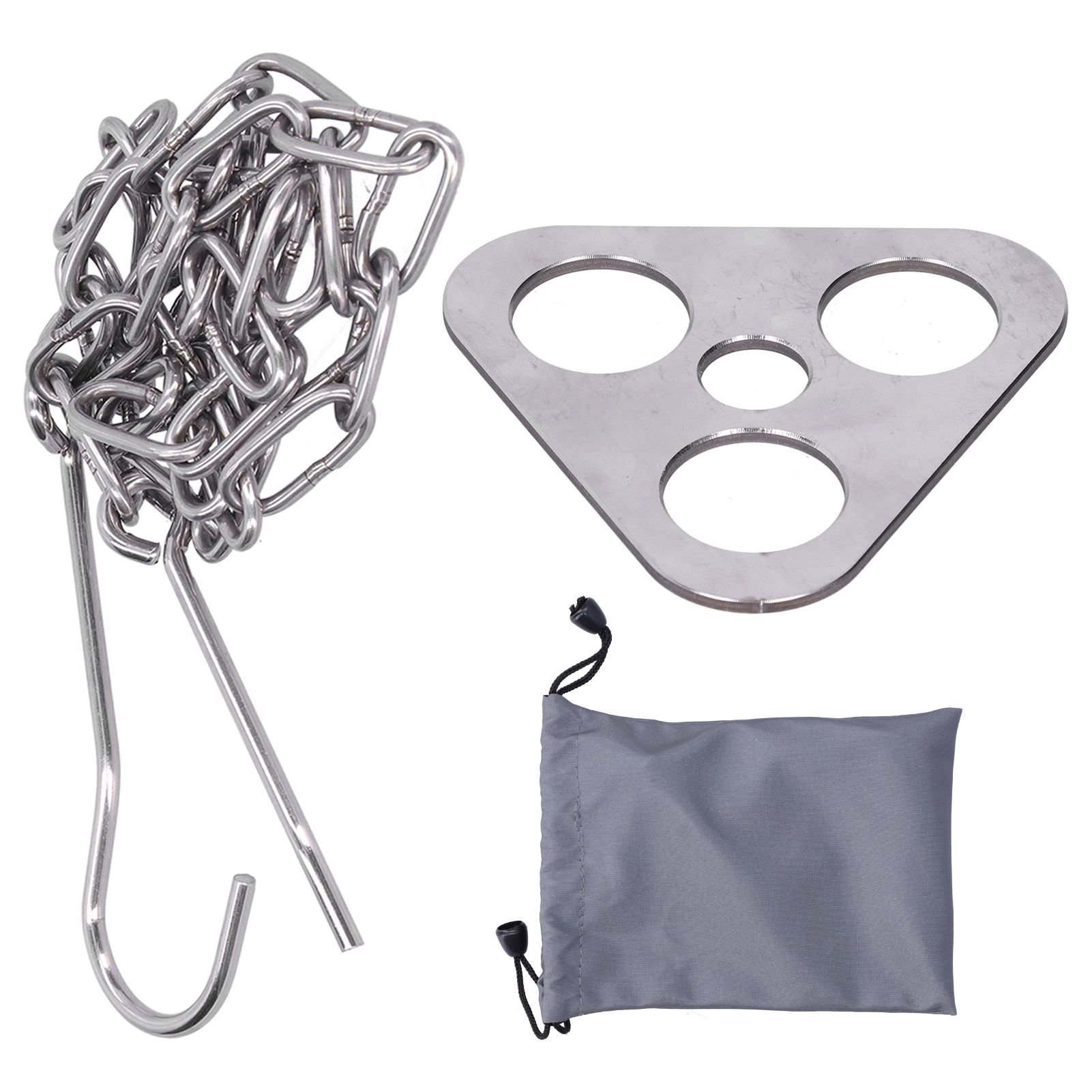 Tripod Grill Board Stainless Steel Bonfire Frame Hanger for Outdoor Camping Picnic — image 1