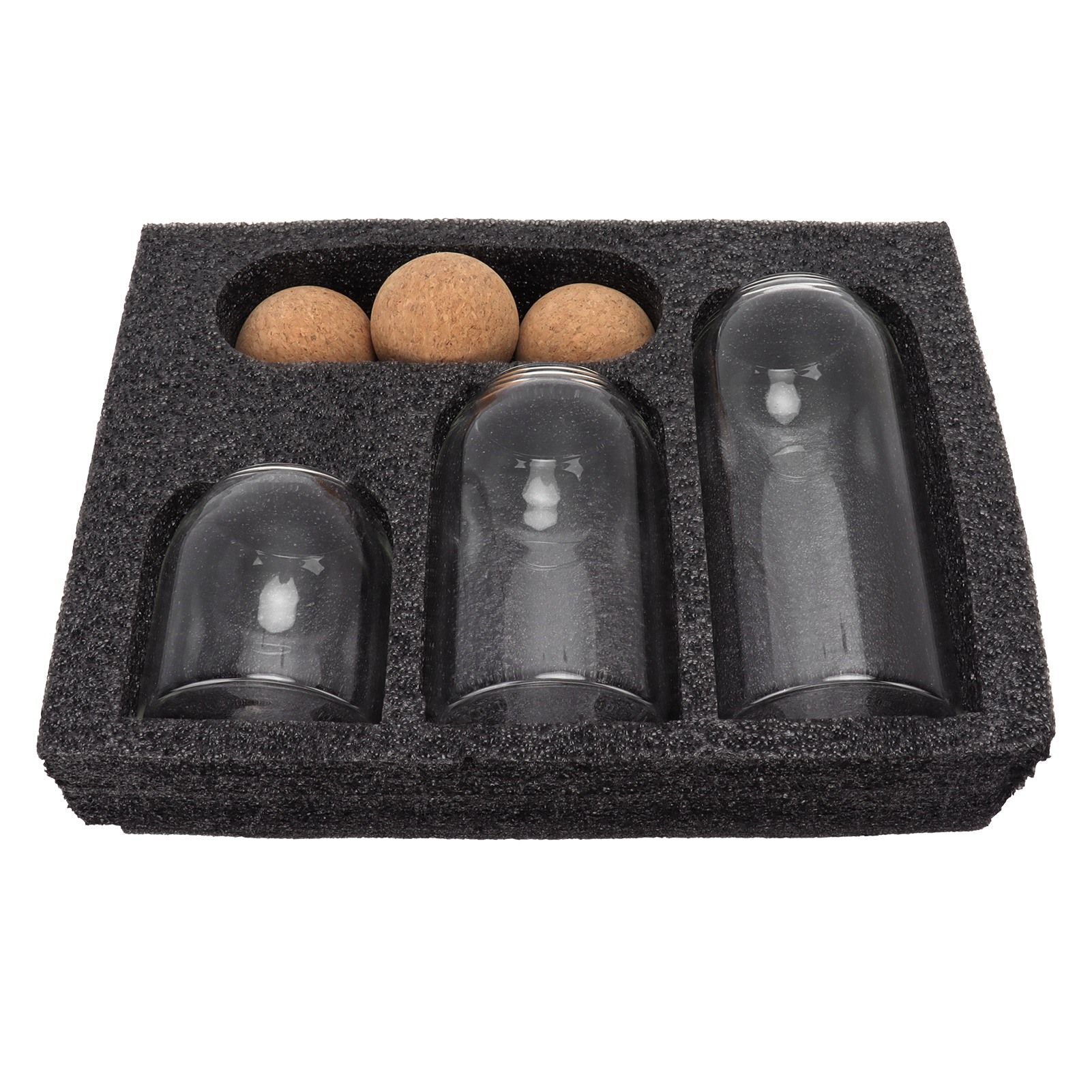 3Set Round Sealed Cans Transparent Storage Box Tea Set Storage Container for view 2