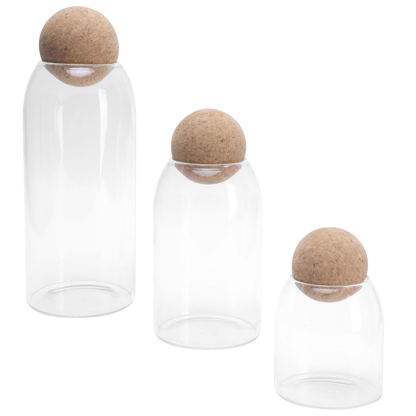 3Set Round Sealed Cans Transparent Storage Box Tea Set Storage Container for view 10