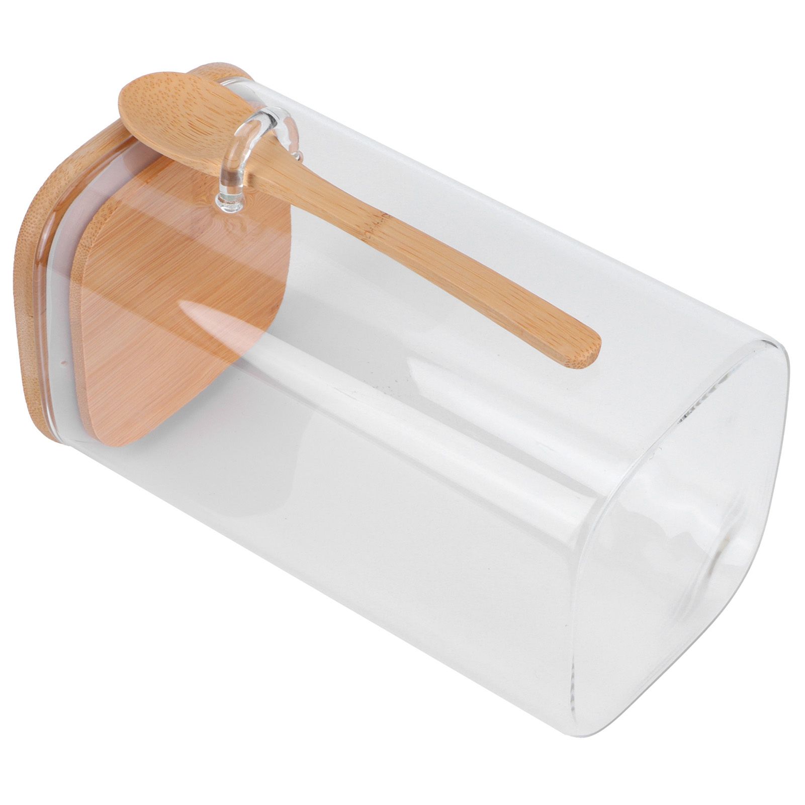 Square Storage Jar with Spoon Sealing Seasoning Container Coffee Bean Bottle view 5
