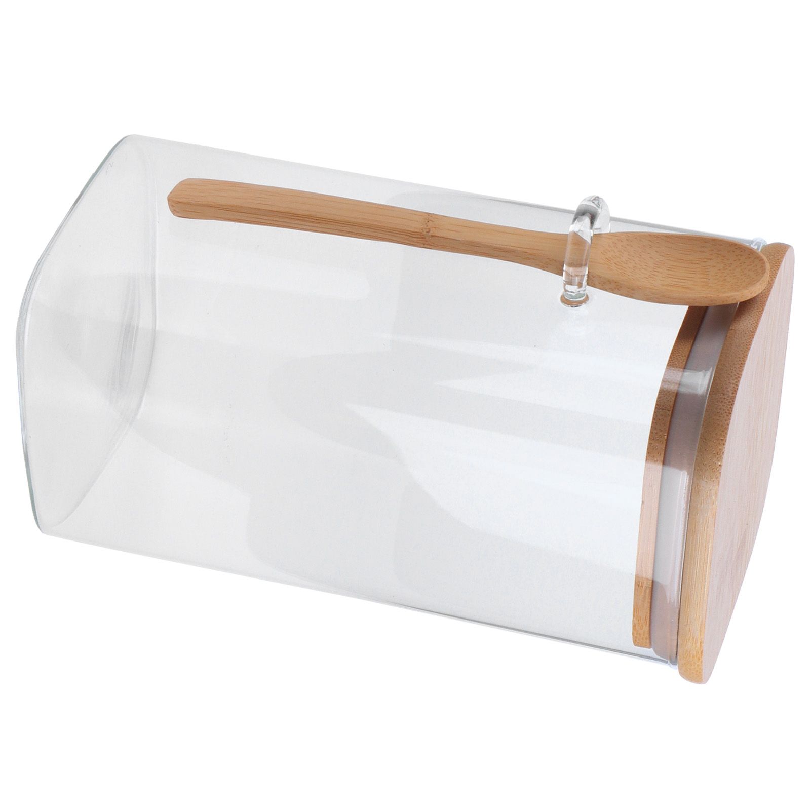 Square Storage Jar with Spoon Sealing Seasoning Container Coffee Bean Bottle view 8