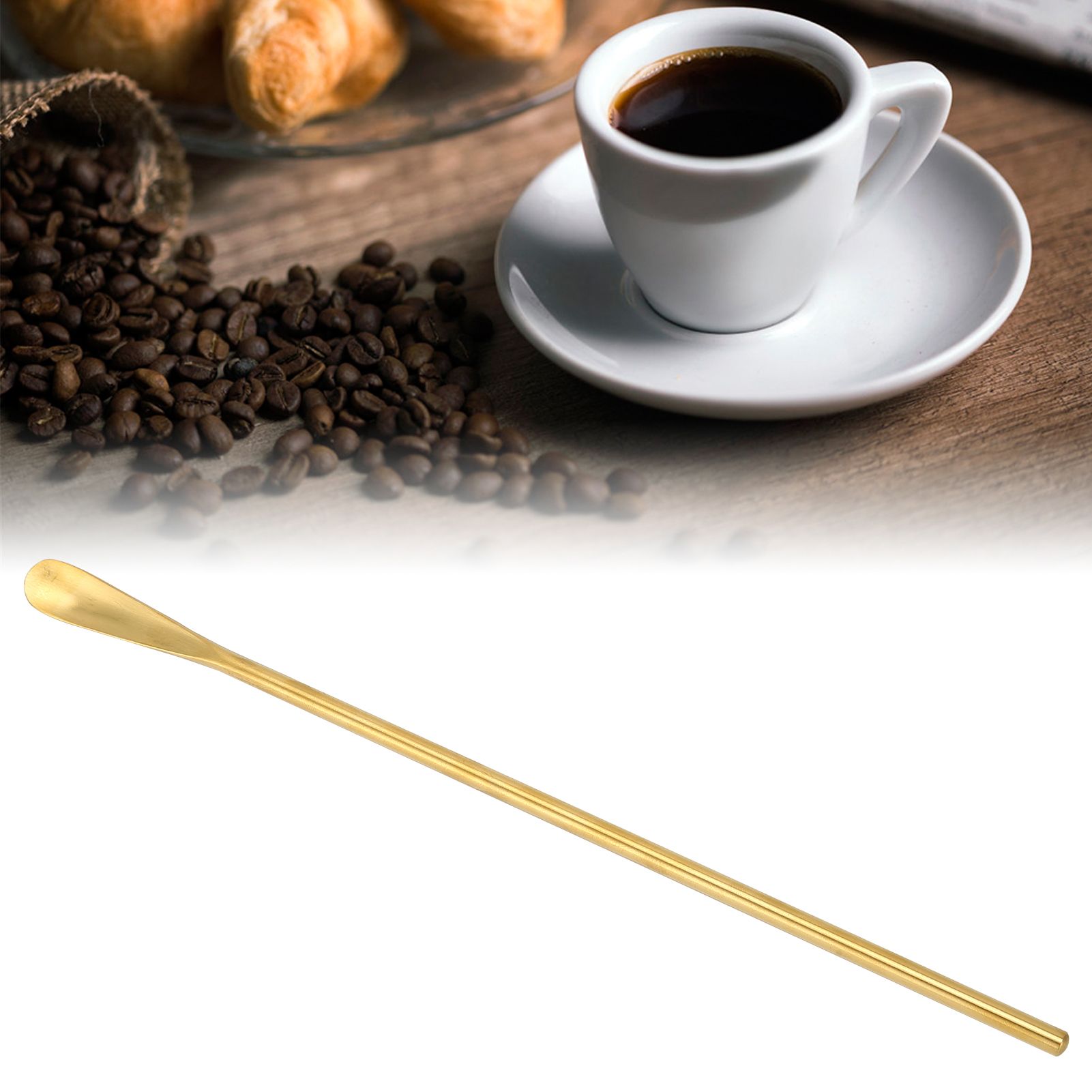 Stainless Steel Mixing Spoon Long Handle Coffee Small Spoon Mixing Stick for view 12