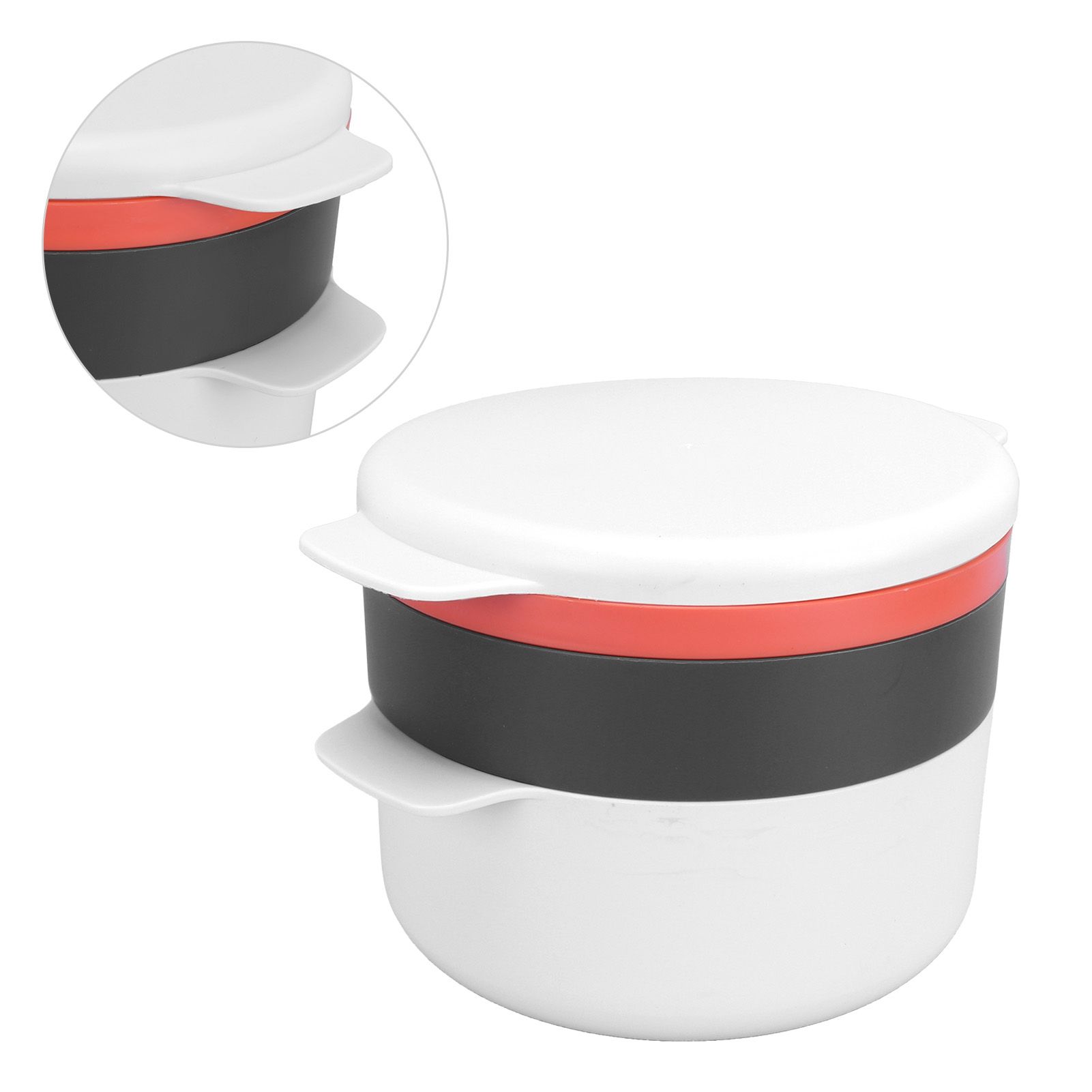 Multifunctional Round Rice Steaming Box Microwave Oven Special Lunch Box for view 9