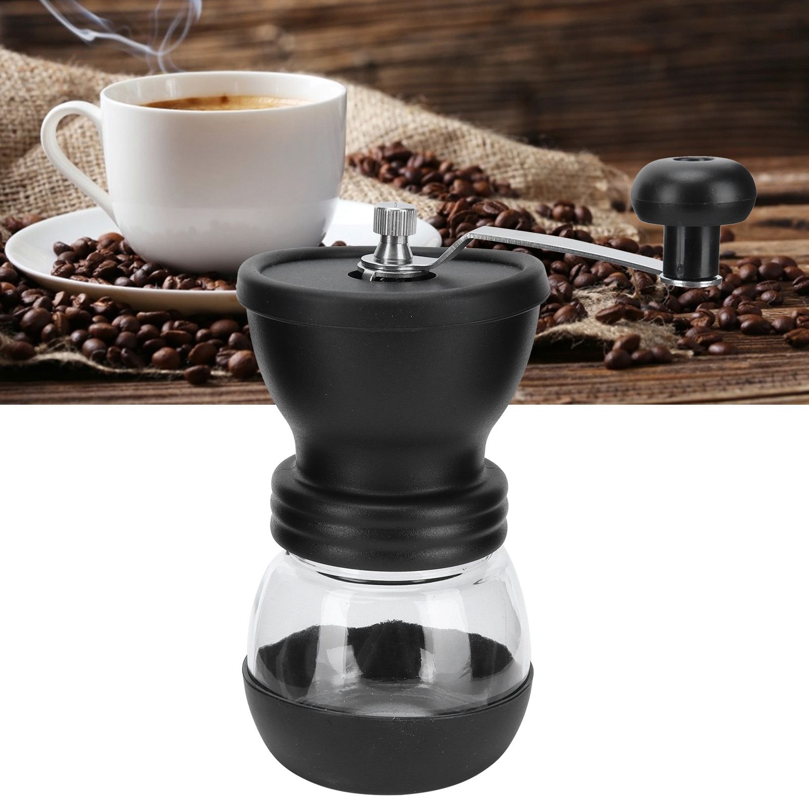 Hand Cranked Coffee Grinder Manual Mini Coffee Bean Grinding Machine Household view 12