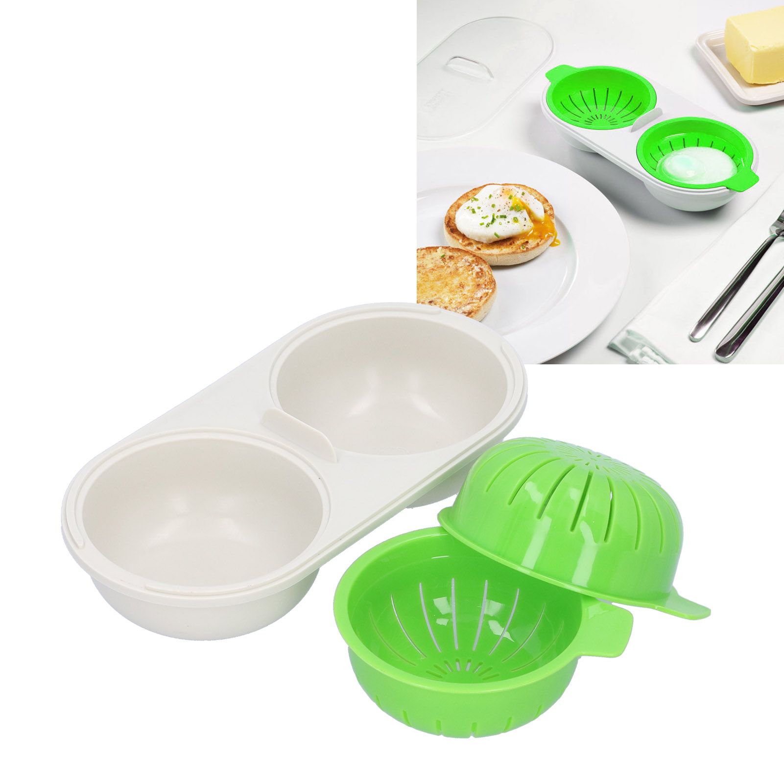 Microwave Boiled Egg Cup Food Grade Egg Steamer Egg Boiler Bowl for Kitchen view 11