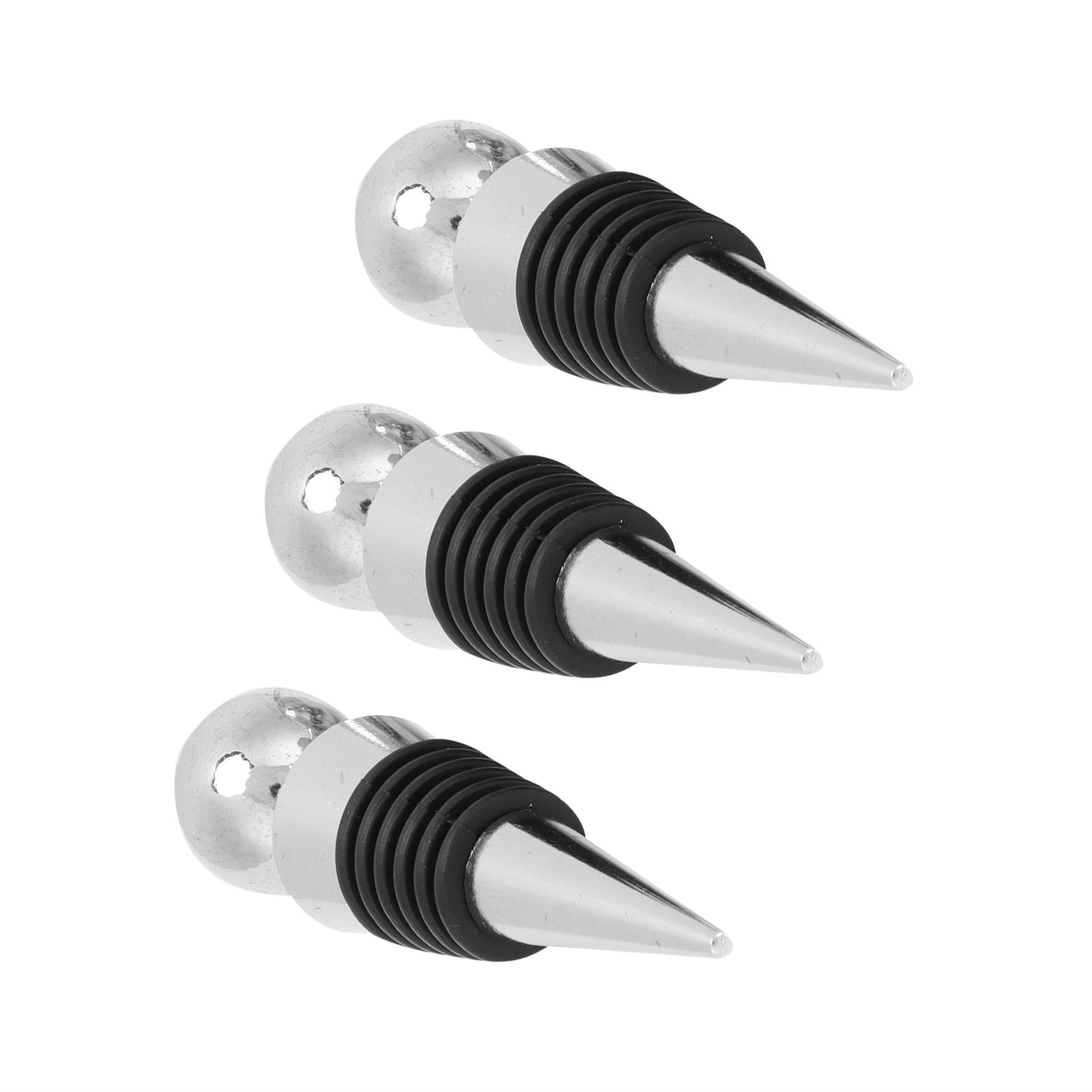 3PCS Wine Bottle Stopper Silver Round Head Beverage Bottle Stopper for Bar view 6