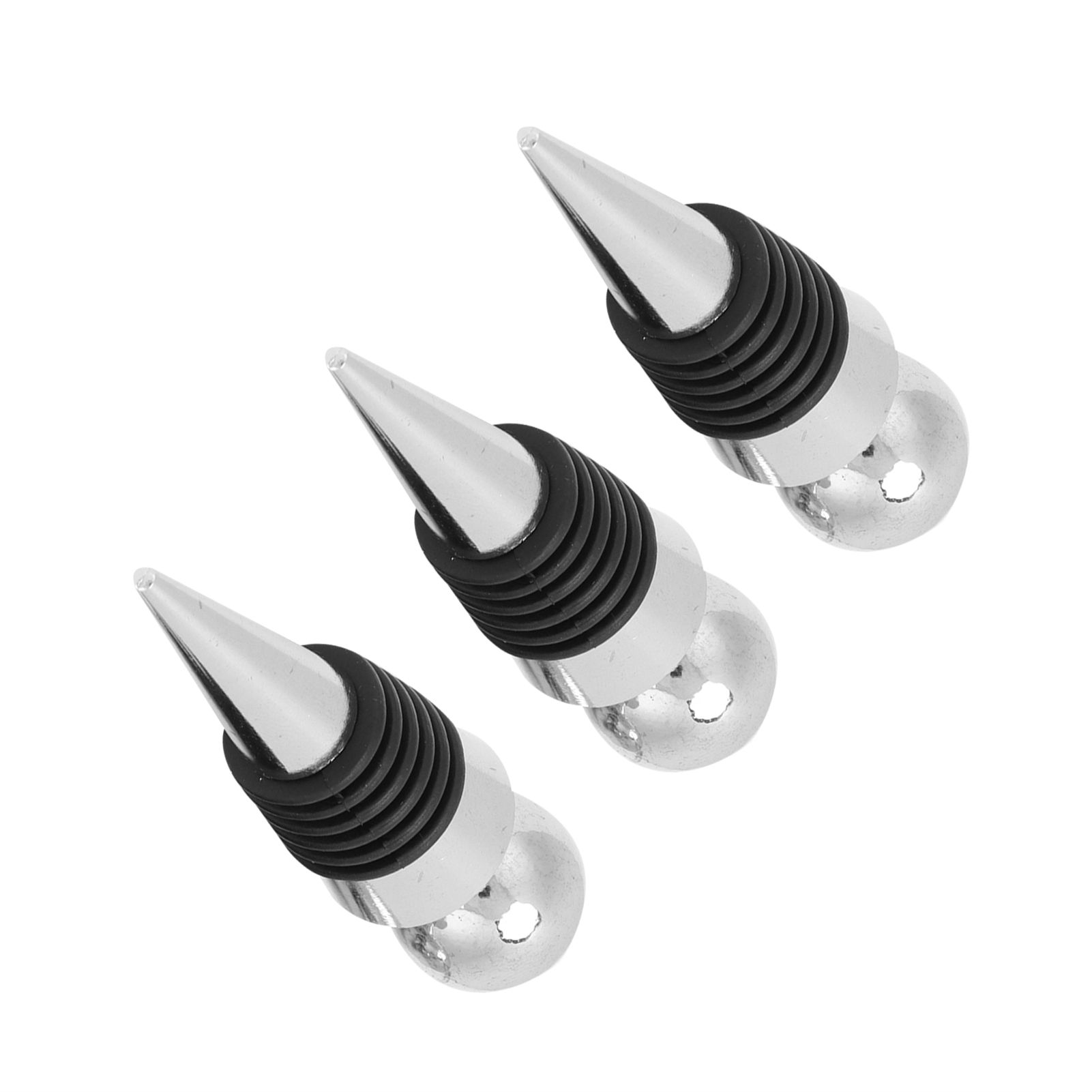 3PCS Wine Bottle Stopper Silver Round Head Beverage Bottle Stopper for Bar view 8