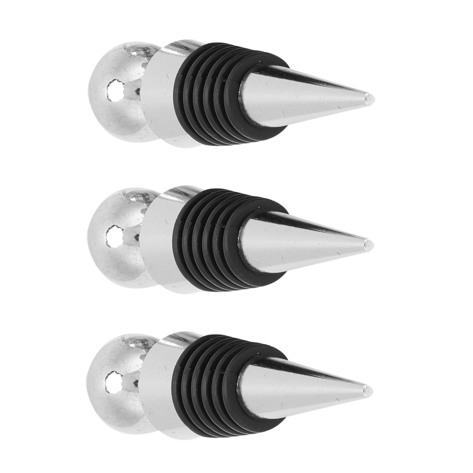 3PCS Wine Bottle Stopper Silver Round Head Beverage Bottle Stopper for Bar view 9