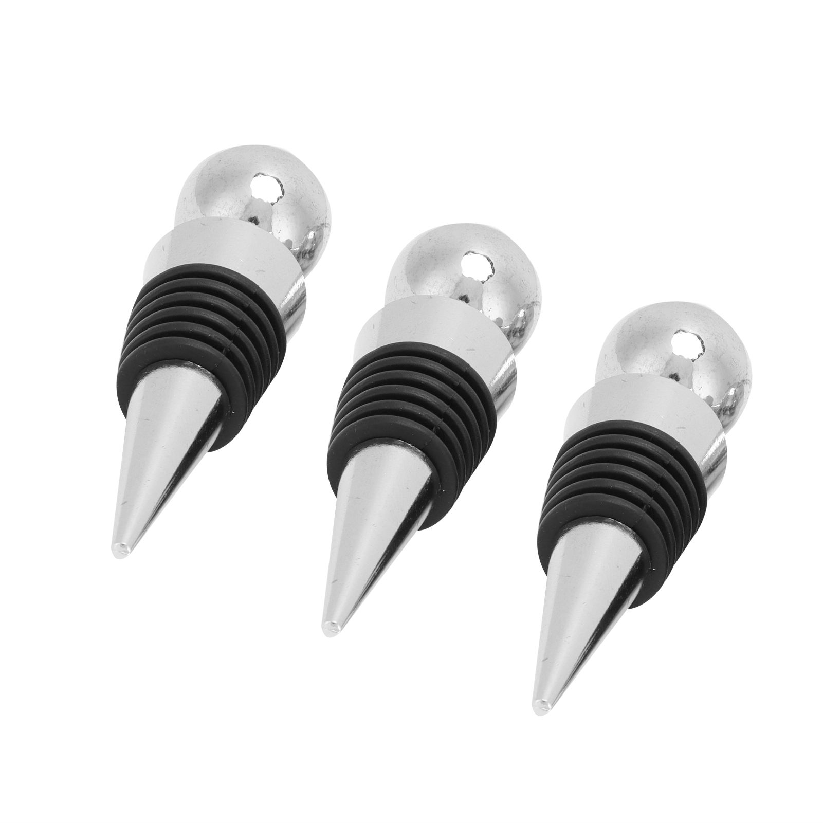 3PCS Wine Bottle Stopper Silver Round Head Beverage Bottle Stopper for Bar view 10