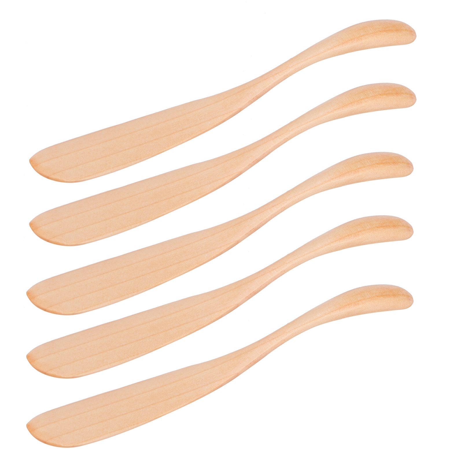 5Pcs Wooden Butter Knife Japanese Style Jam Cheese Spreader Tableware for Home view 4