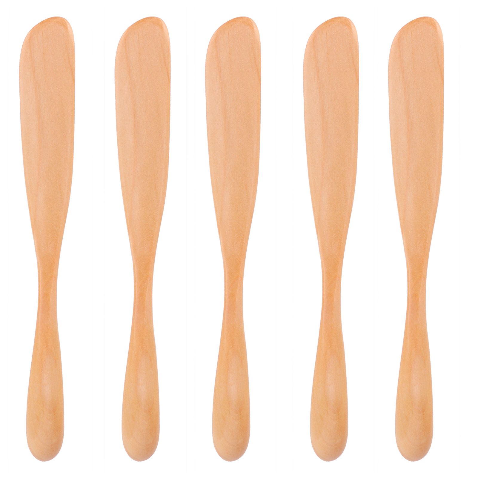 5Pcs Wooden Butter Knife Japanese Style Jam Cheese Spreader Tableware for Home view 6