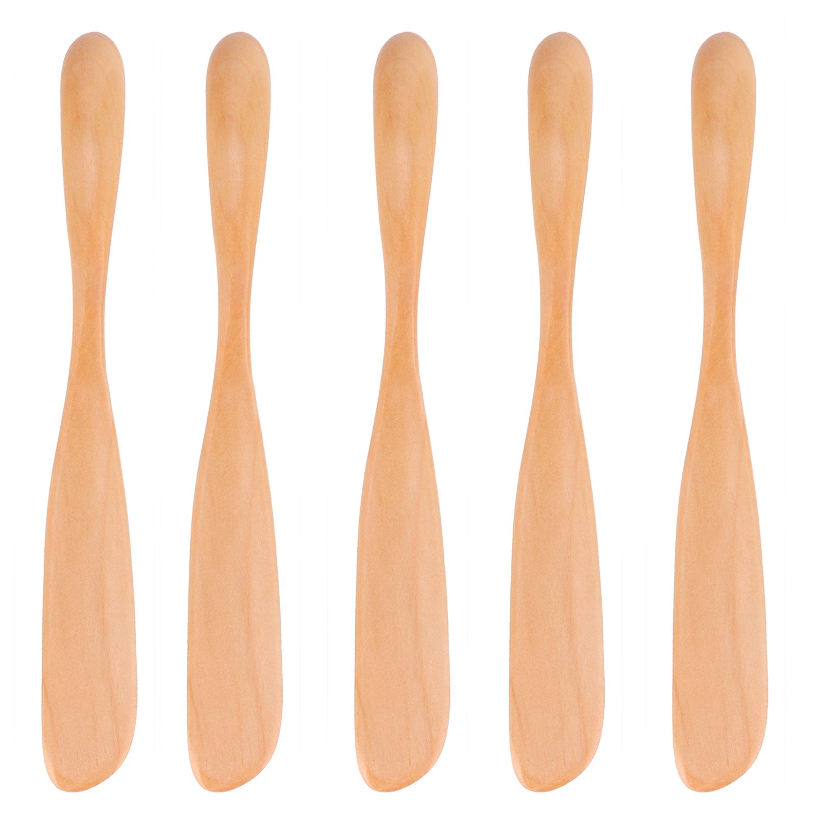 5Pcs Wooden Butter Knife Japanese Style Jam Cheese Spreader Tableware for Home view 8