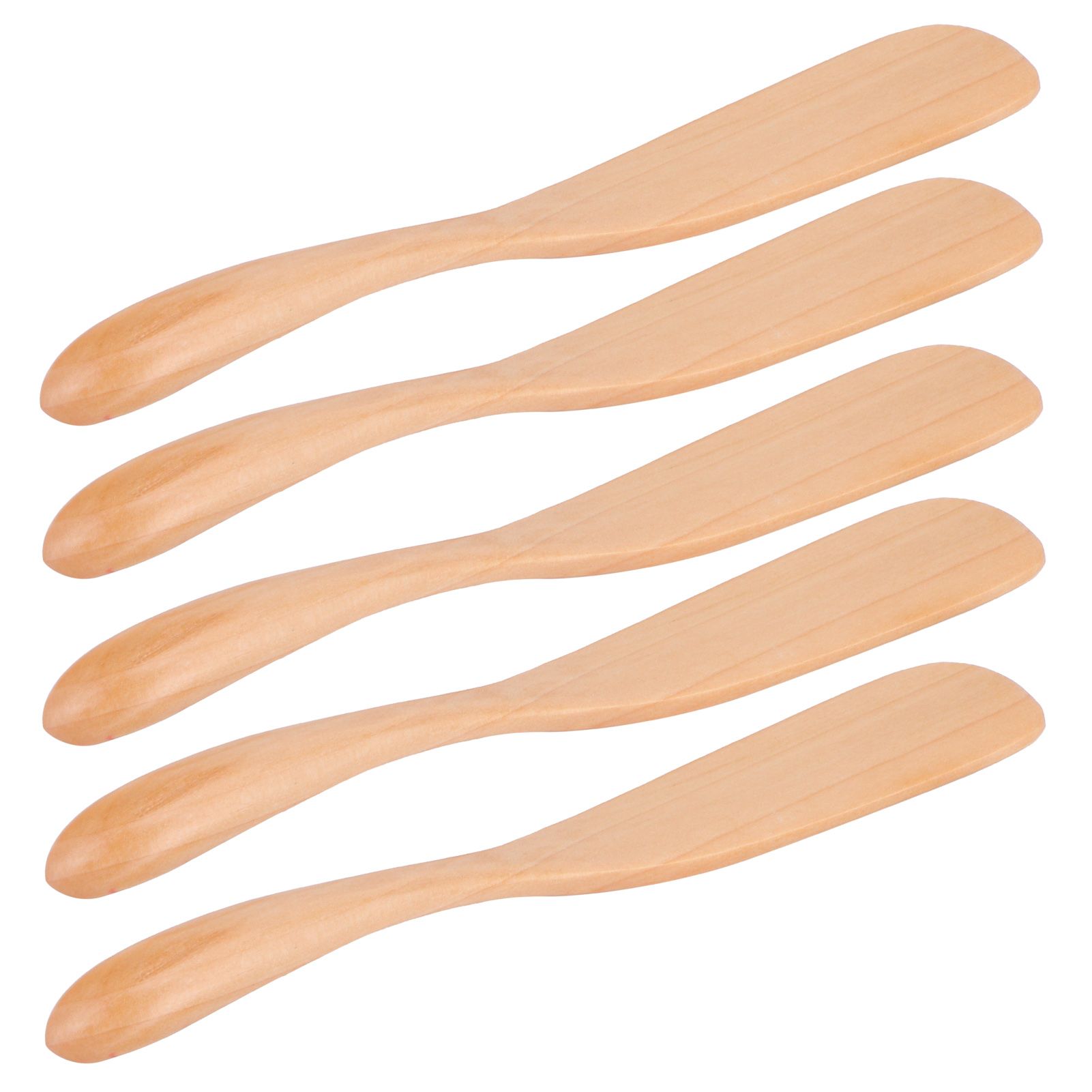 5Pcs Wooden Butter Knife Japanese Style Jam Cheese Spreader Tableware for Home view 9