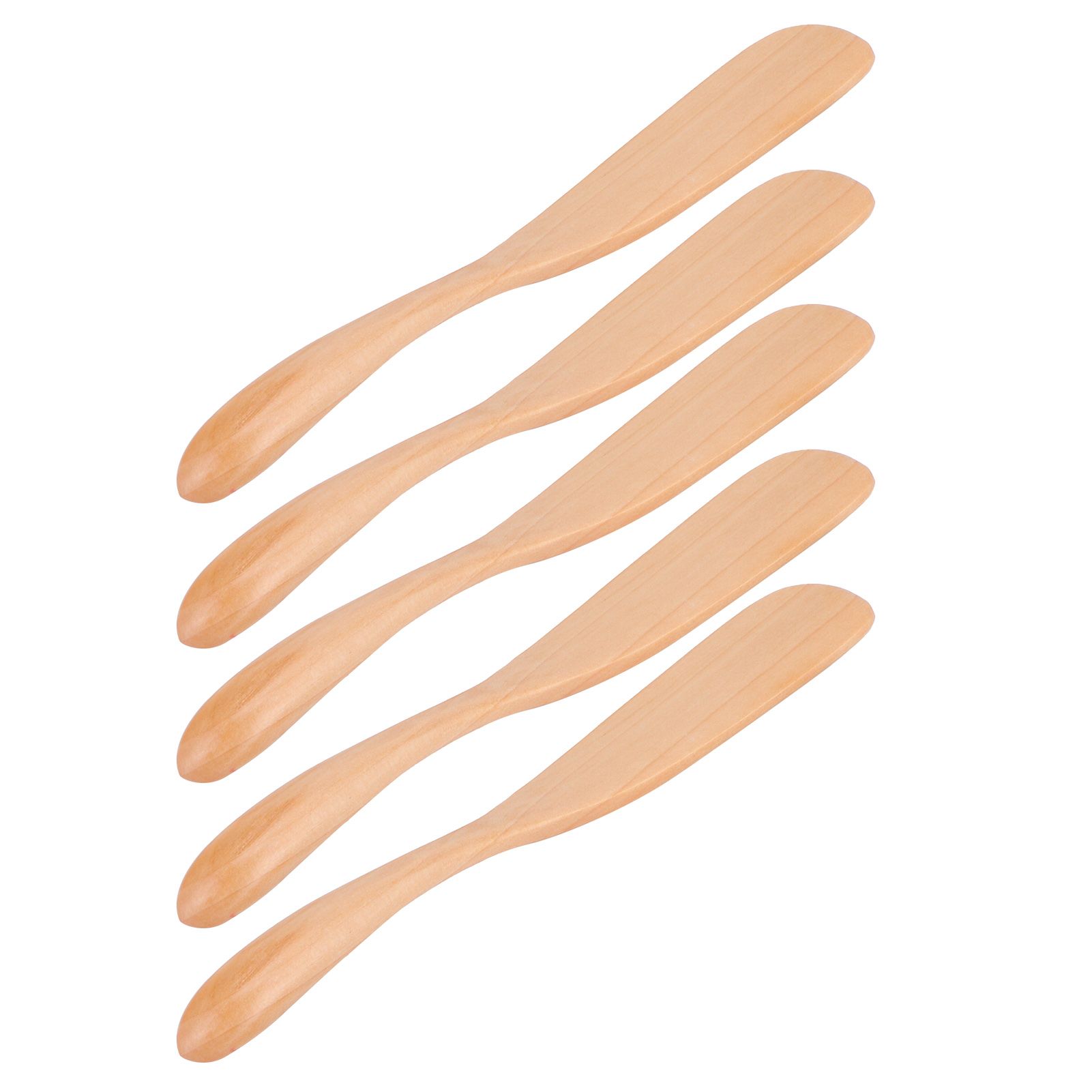 5Pcs Wooden Butter Knife Japanese Style Jam Cheese Spreader Tableware for Home view 10