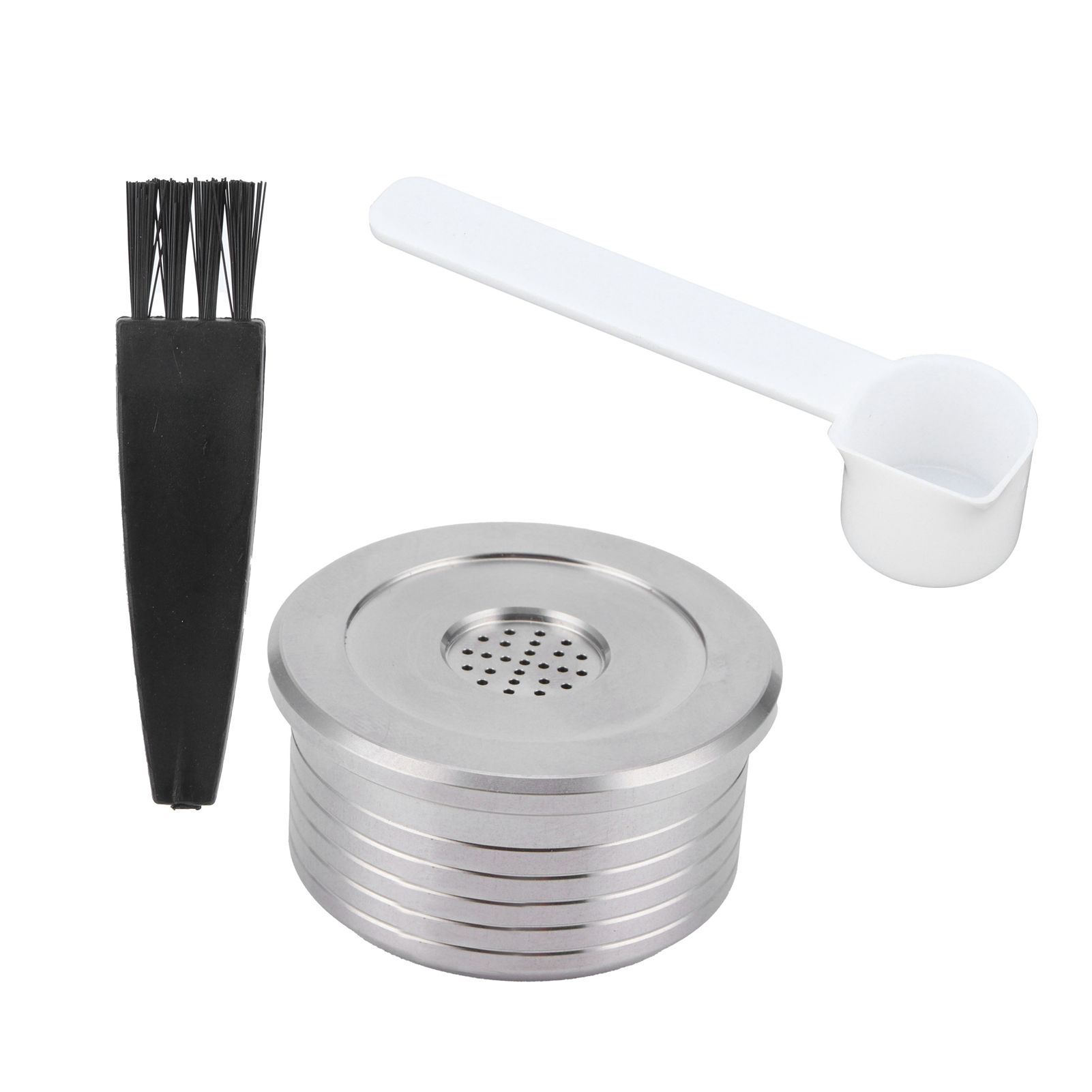 Reusable Coffee Capsule with Spoon Brush Fit for DELTA Q NDIQ7323 Coffee Maker