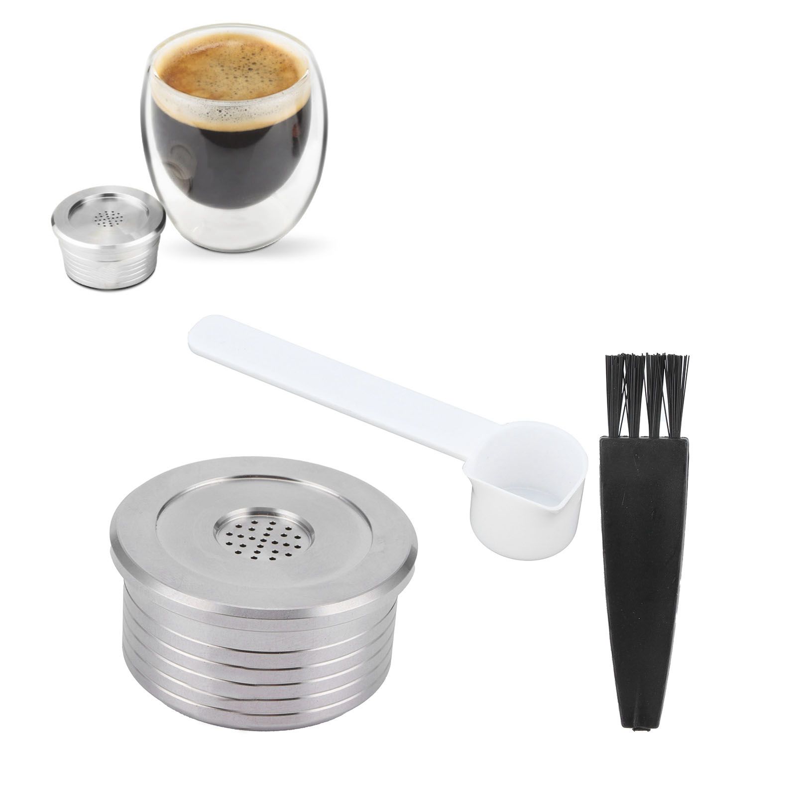 Reusable Coffee Capsule with Spoon Brush Fit for DELTA Q NDIQ7323 Coffee Maker view 12