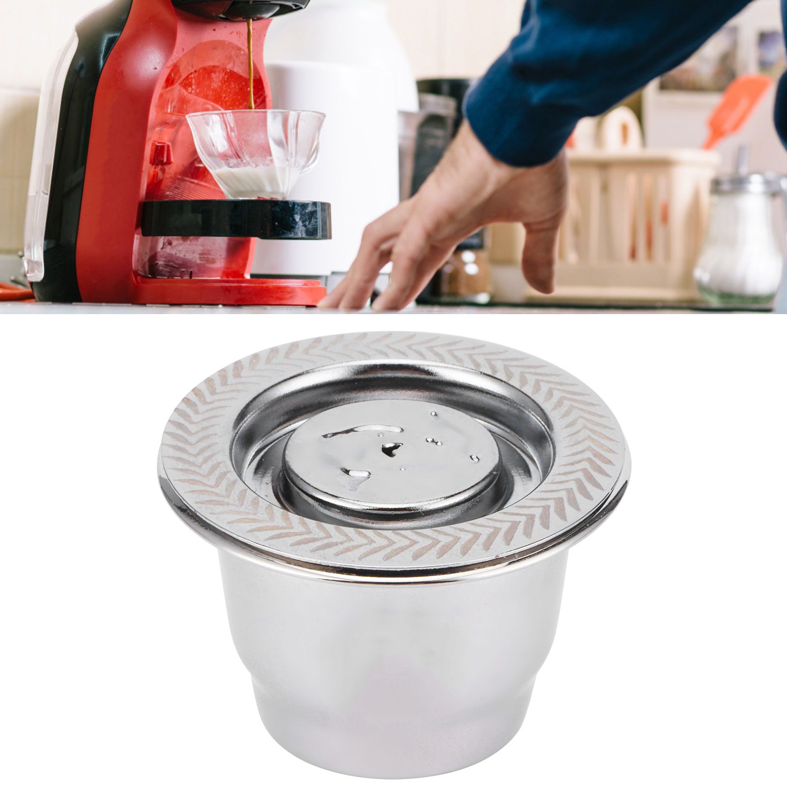 Coffee Capsule Spoon Brush Set Stainless Steel Filter DIY Coffee Machine Supplies view 12