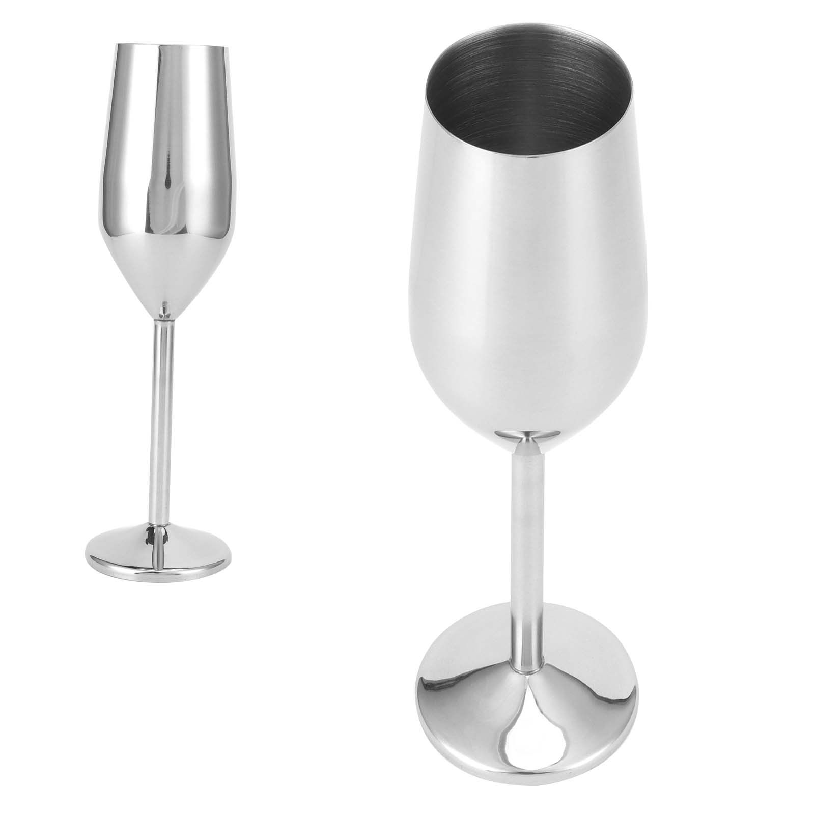 200ml Goblet Stainless Steel Champagne Glass Drinking Cup for view 6