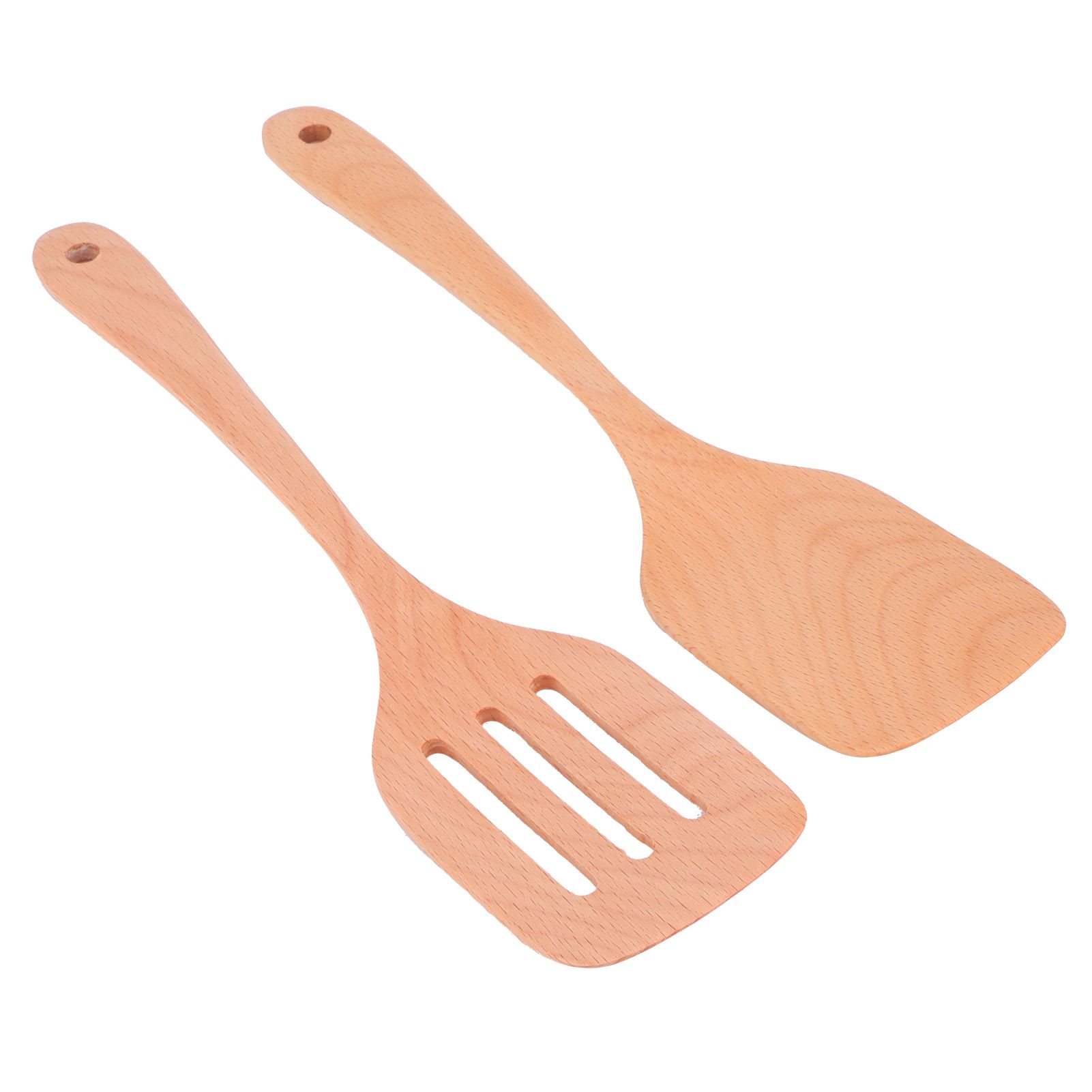 2Pcs Wooden Spatula Set Environmentally NoStick High Temperature Resistant