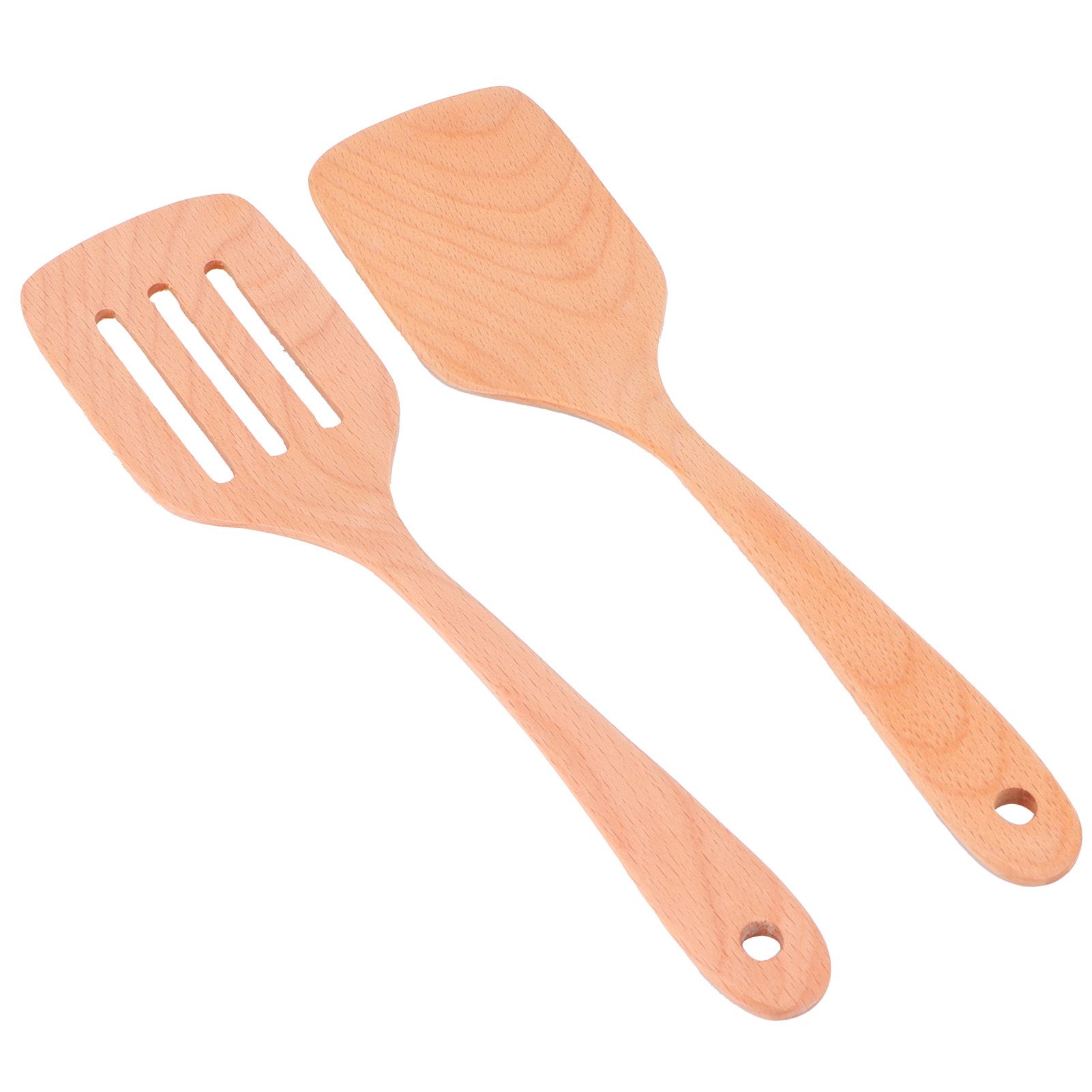 2Pcs Wooden Spatula Set Environmentally NoStick High Temperature Resistant view 4