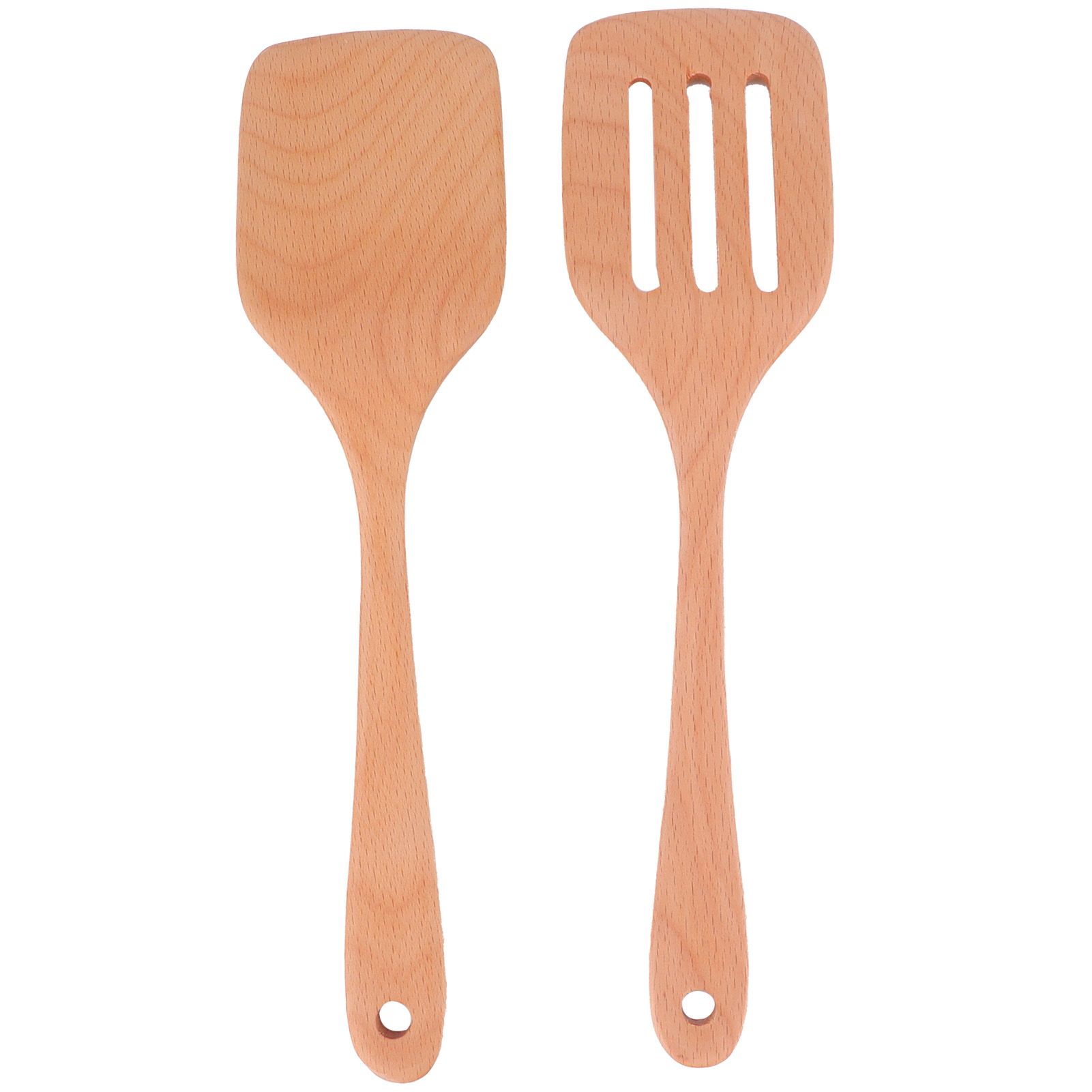 2Pcs Wooden Spatula Set Environmentally NoStick High Temperature Resistant view 6