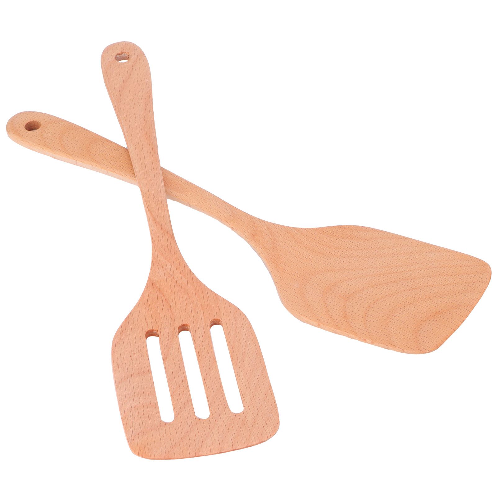 2Pcs Wooden Spatula Set Environmentally NoStick High Temperature Resistant view 7