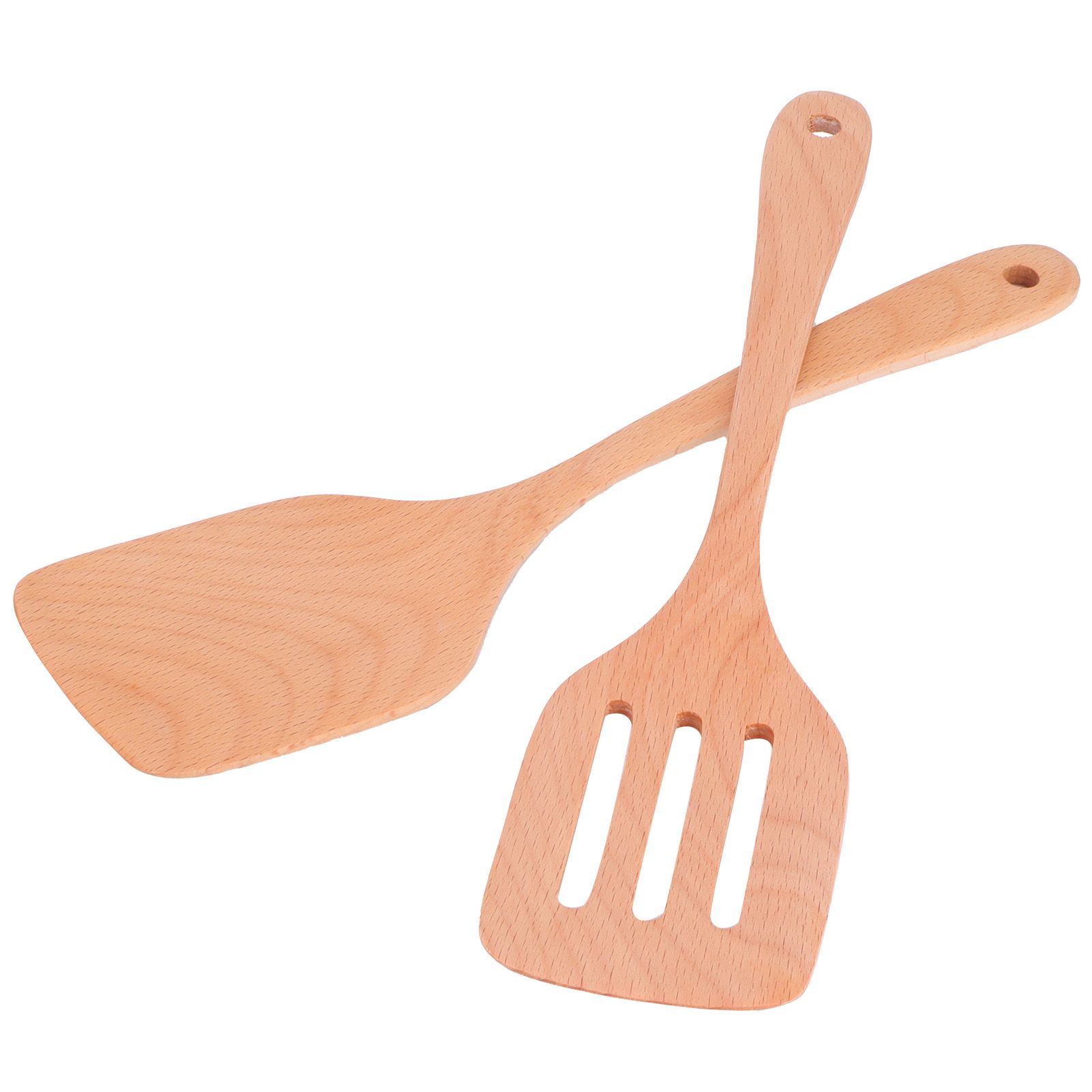 2Pcs Wooden Spatula Set Environmentally NoStick High Temperature Resistant view 9