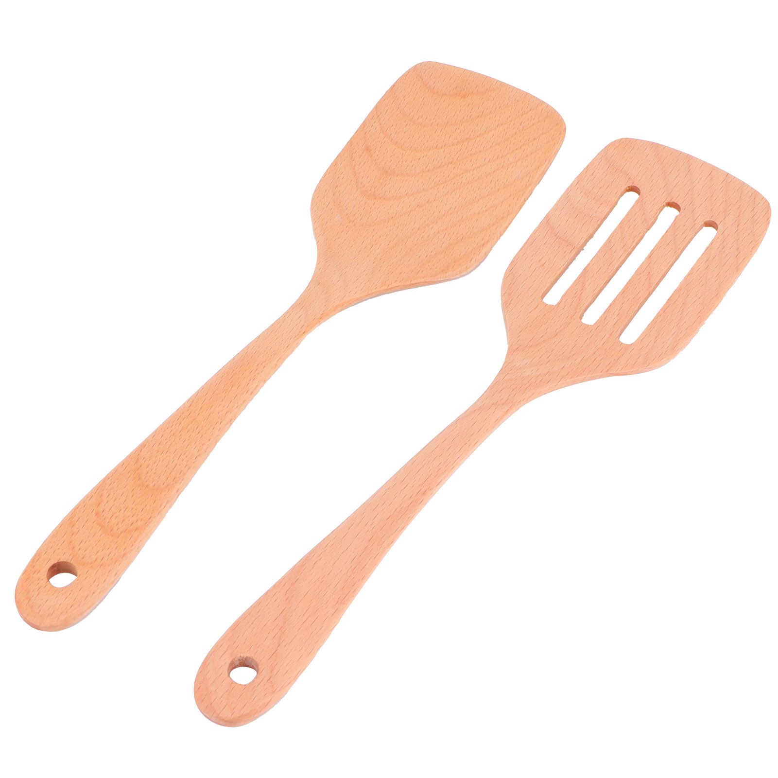 2Pcs Wooden Spatula Set Environmentally NoStick High Temperature Resistant view 10