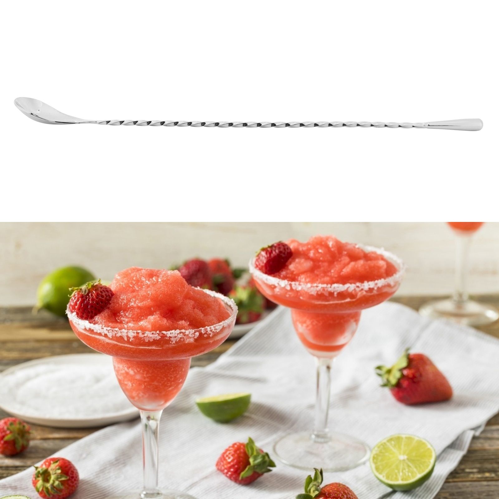 Mixing Spoon Stainless Steel Long Handle Cocktail Stirring Spoon Bartending view 12