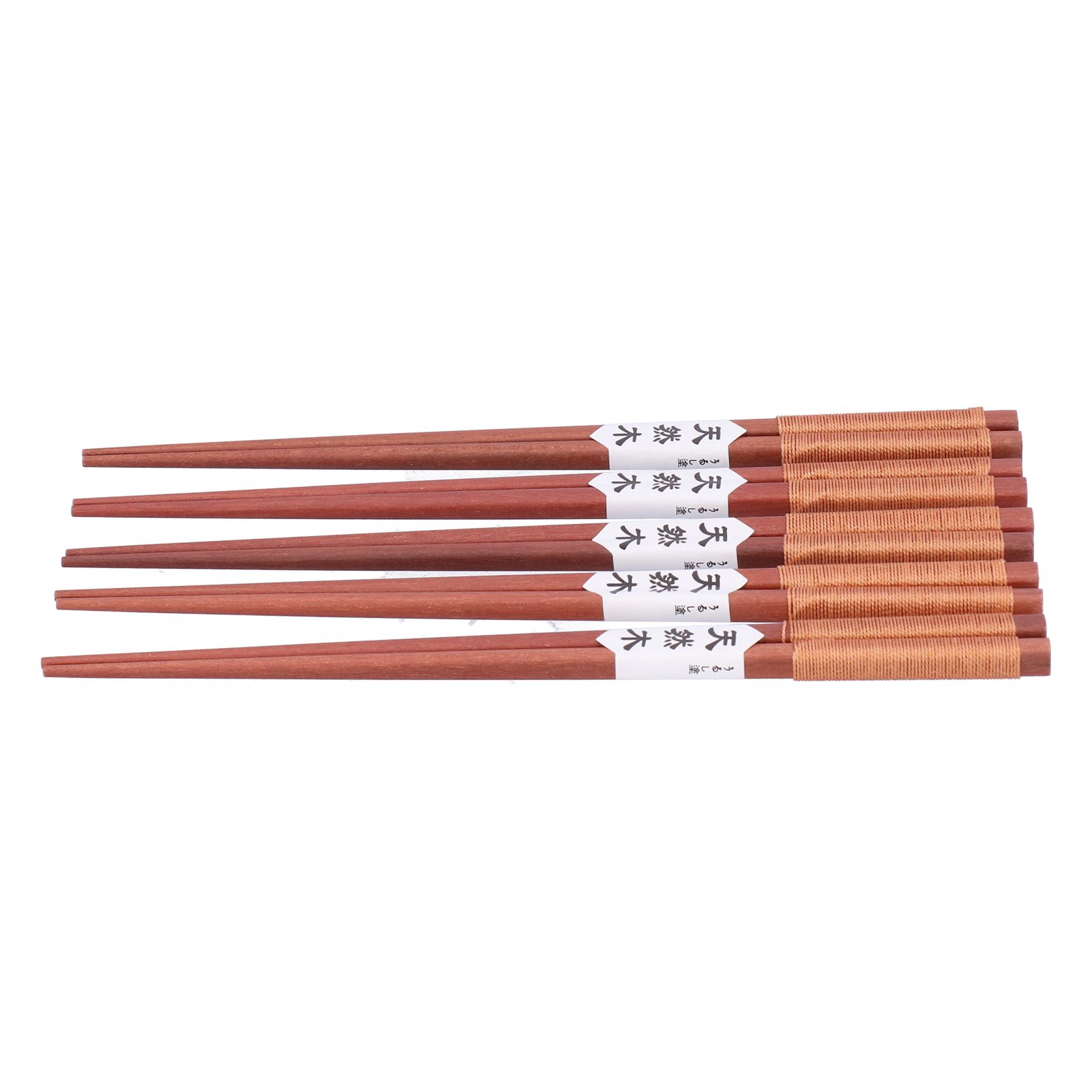 5Pairs Wooden Chopsticks Tangled Line NonSlip Sushi Chopsticks for Hotel view 6