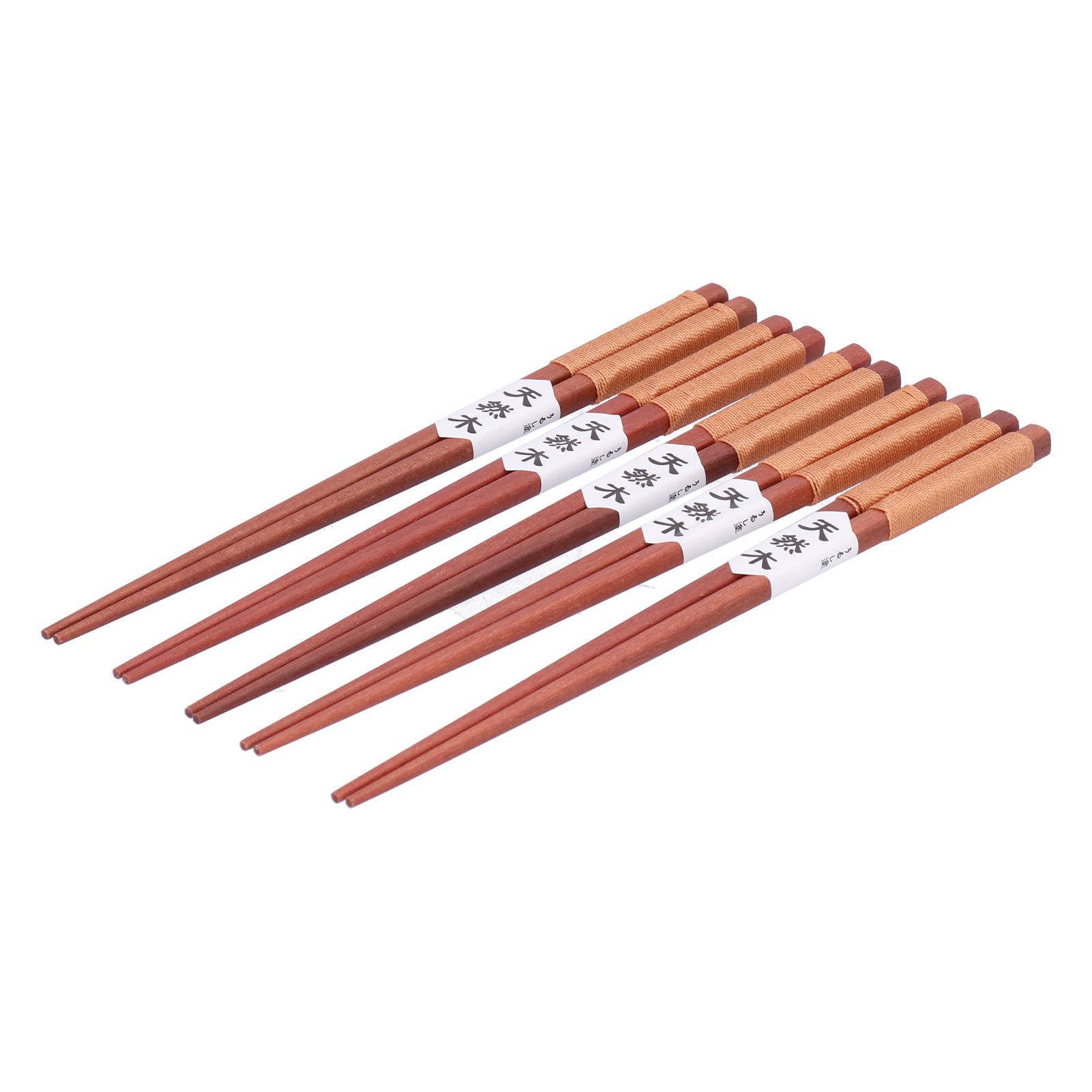 5Pairs Wooden Chopsticks Tangled Line NonSlip Sushi Chopsticks for Hotel view 9