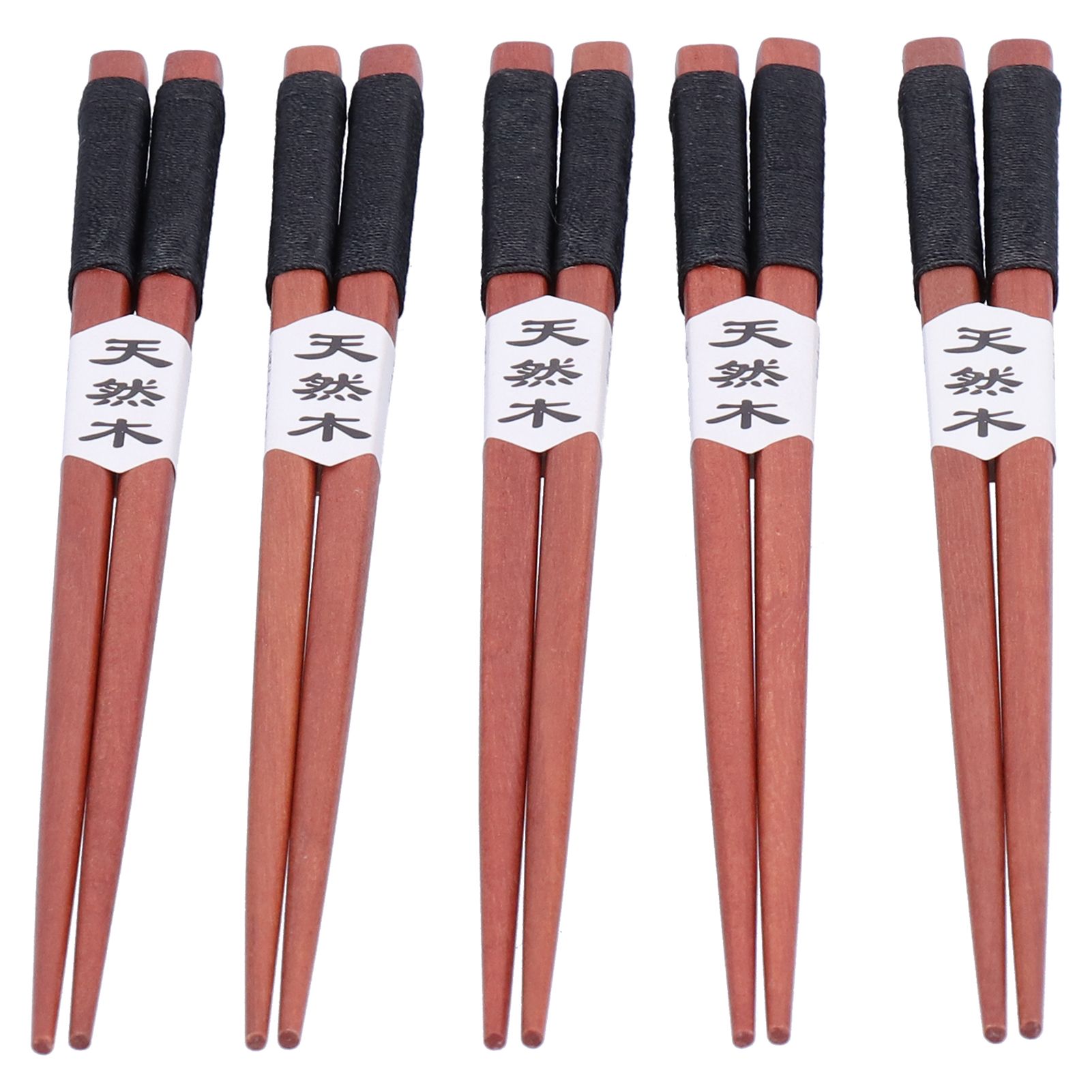 5Pairs Wooden Chopsticks Tangled Line NonSlip Sushi Chopsticks for Hotel view 5