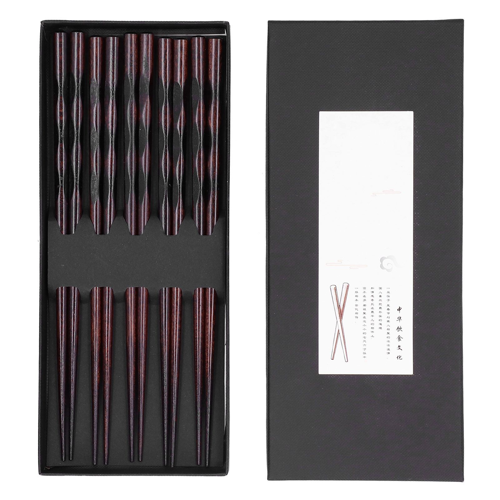 5 Pair Chopsticks Japanese Style Reusable Wood Chopstick Tableware Kitchen view 2