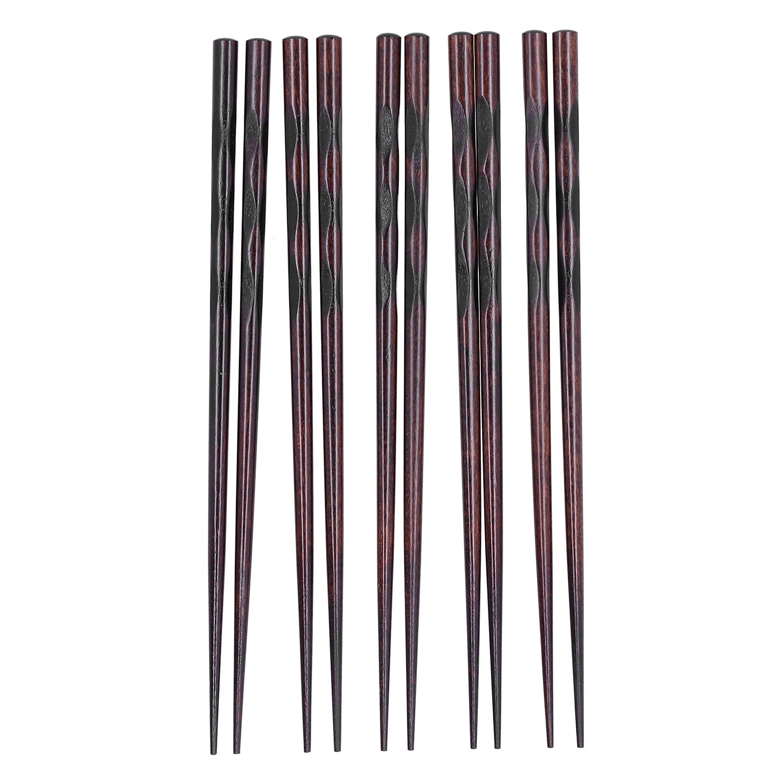 5 Pair Chopsticks Japanese Style Reusable Wood Chopstick Tableware Kitchen view 8