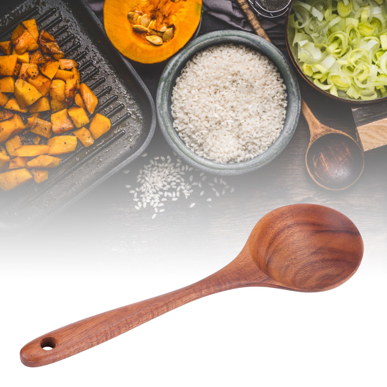 Teak Mixing Spoon Wooden NoStick Cooking Spoon Butter Stirring Spoon for Home view 12