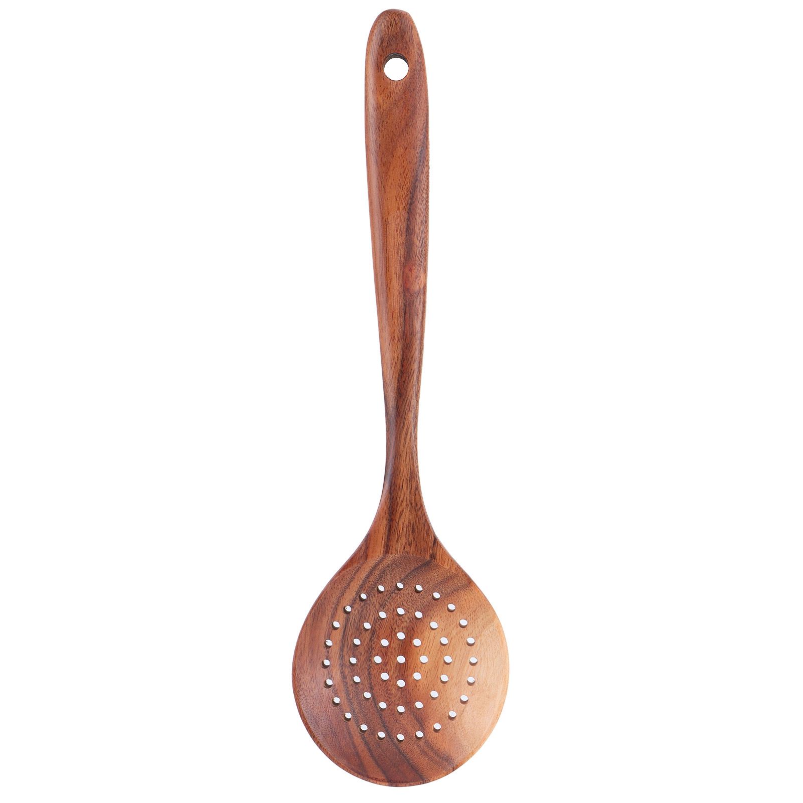 Slotted Spoon Wooden Long Handle Skimmer Scoop Kitchenware Cooking Kitchen Utensil view 2