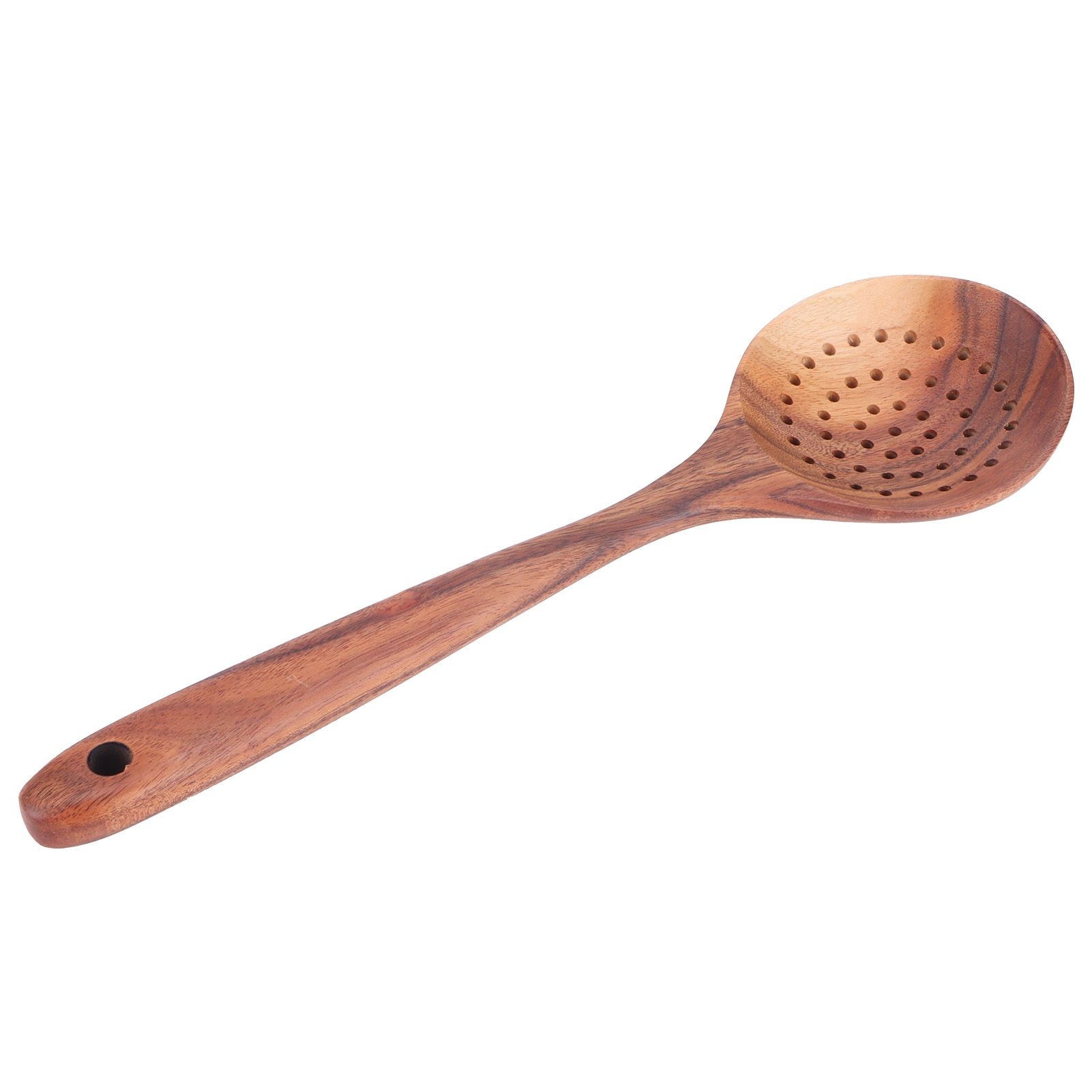 Slotted Spoon Wooden Long Handle Skimmer Scoop Kitchenware Cooking Kitchen Utensil view 3