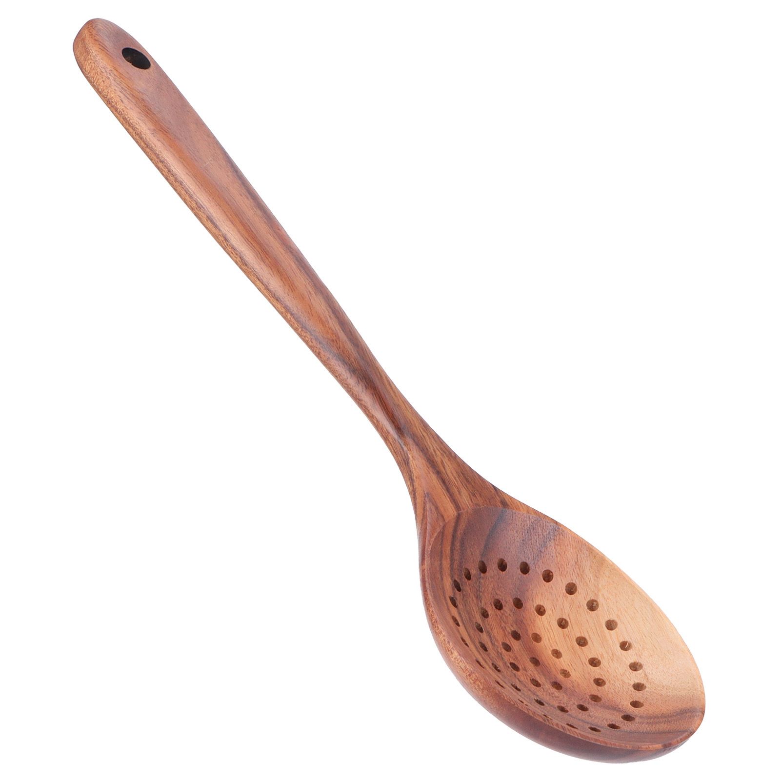 Slotted Spoon Wooden Long Handle Skimmer Scoop Kitchenware Cooking Kitchen Utensil view 4