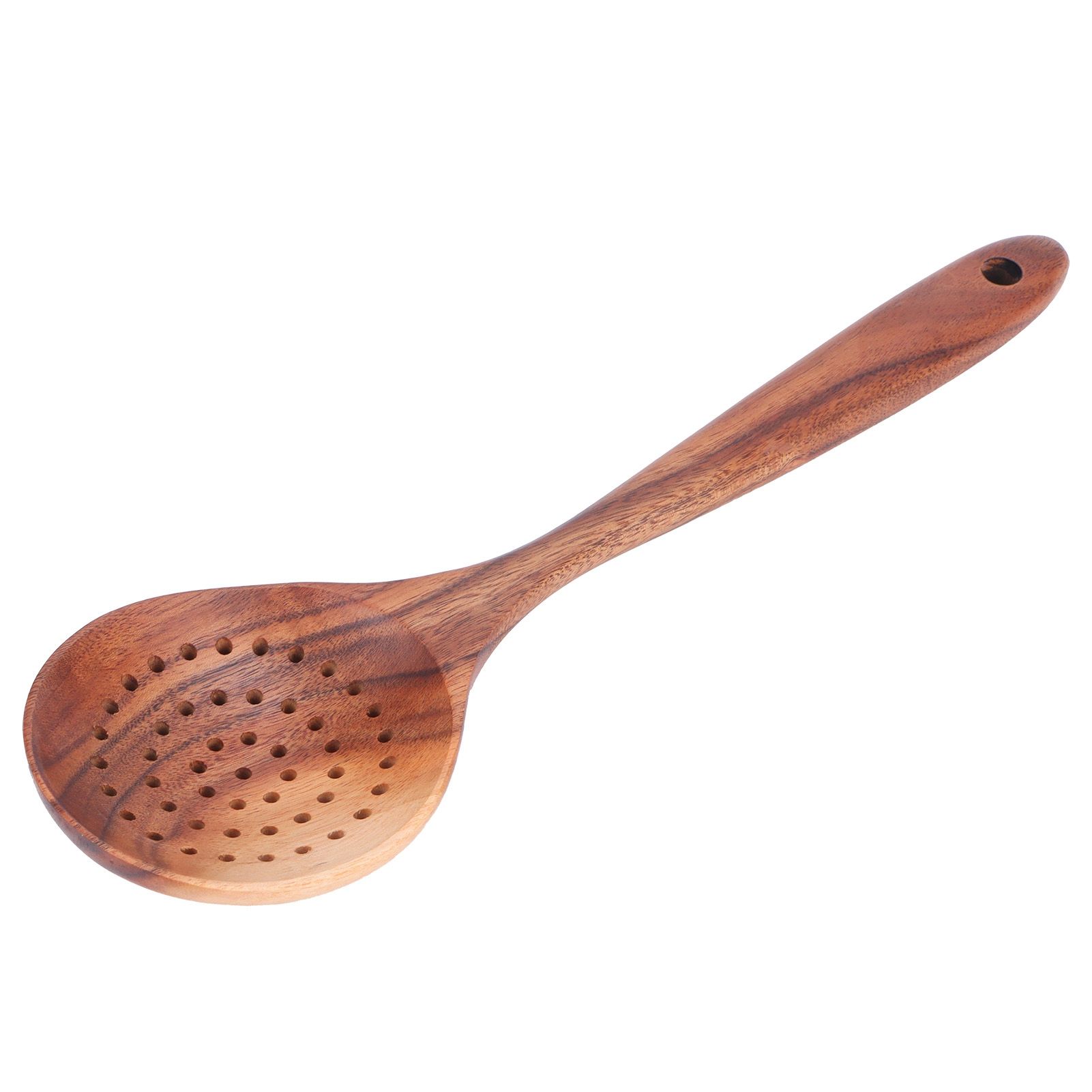 Slotted Spoon Wooden Long Handle Skimmer Scoop Kitchenware Cooking Kitchen Utensil view 6